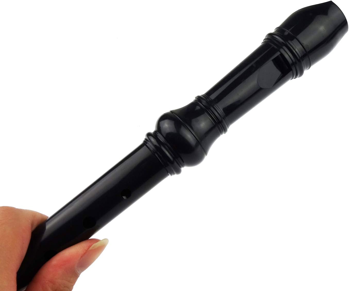 5 Pack German Style 8 Hole-3 Piece Descant Soprano Recorders with Cleaning Rod, Black Storage Bag, ABS Material (5 Colors)