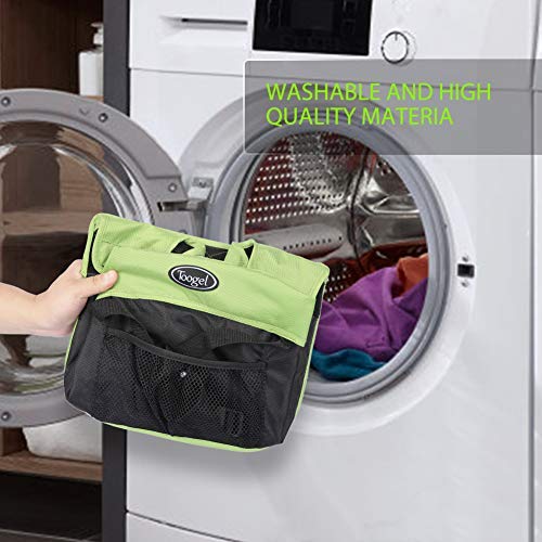 Booster Seat for Dining Table: Portable Toddler Booster Chair with Safety Buckle and Height Adjustable, Foldable Baby Feeding Chair, Kids High Chair Booster Seat for Kitchen Home Travel - Green