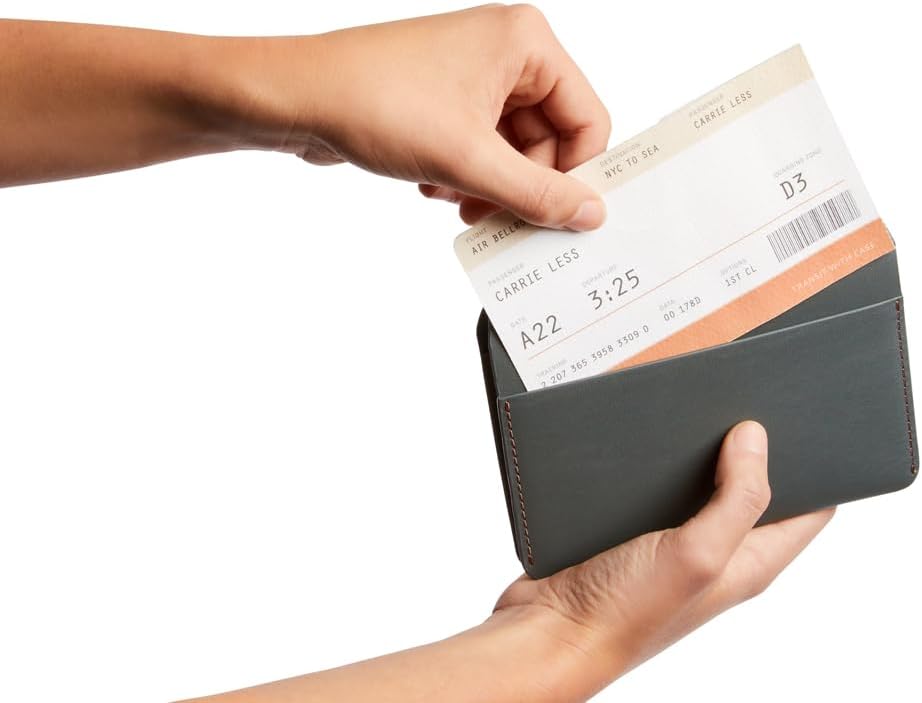 Bellroy Passport Cover (slimline travel wallet/pouch with card slots and space for cash plus travel documents) - Everglade