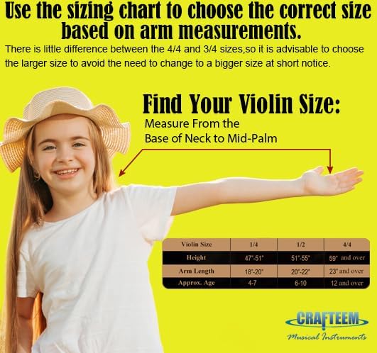 1/4 Fiddle Green Colored Premium Violin Outfit for Beginners Adults Kids With 5 Color Fingering Tape- Handcrafted Student Beginner Violin