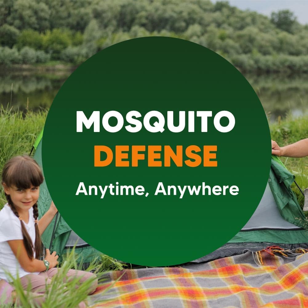 Mosquito Repellent, Plant-Powered Mosquito Repellent, Safe & Effective Mosquito Repellant Outdoor, Mosquitoes Repellent for Travel Hiking Camping-2 Packs & 4 Oil Reservoirs