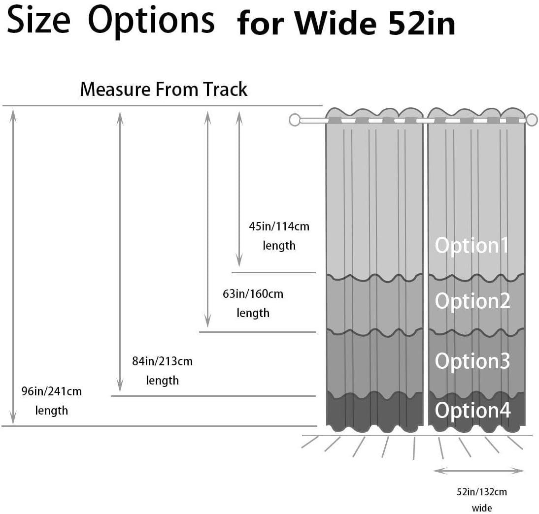 HOMEIDEAS Purple Ombre Blackout Curtains, 52 X 84 Inch Length Gradient Color Room Darkening Curtains with Grommet Thermal Insulated Window Drapes for Living Room, Bedroom, 2 Panels