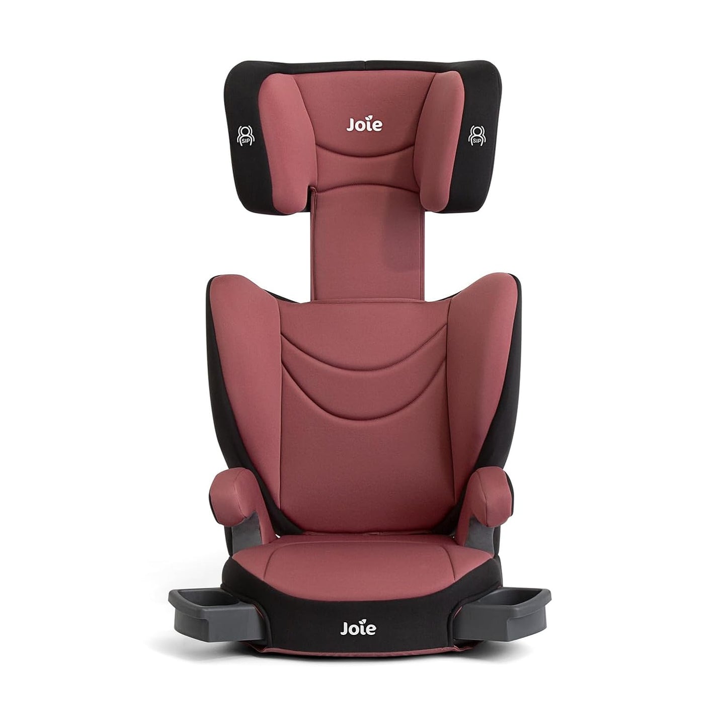 Joie Basil Highback and Backless Booster Car Seat for Big Kids 4 to 12 Years Old, Lightweight 2-in-1 Design (Crimson)