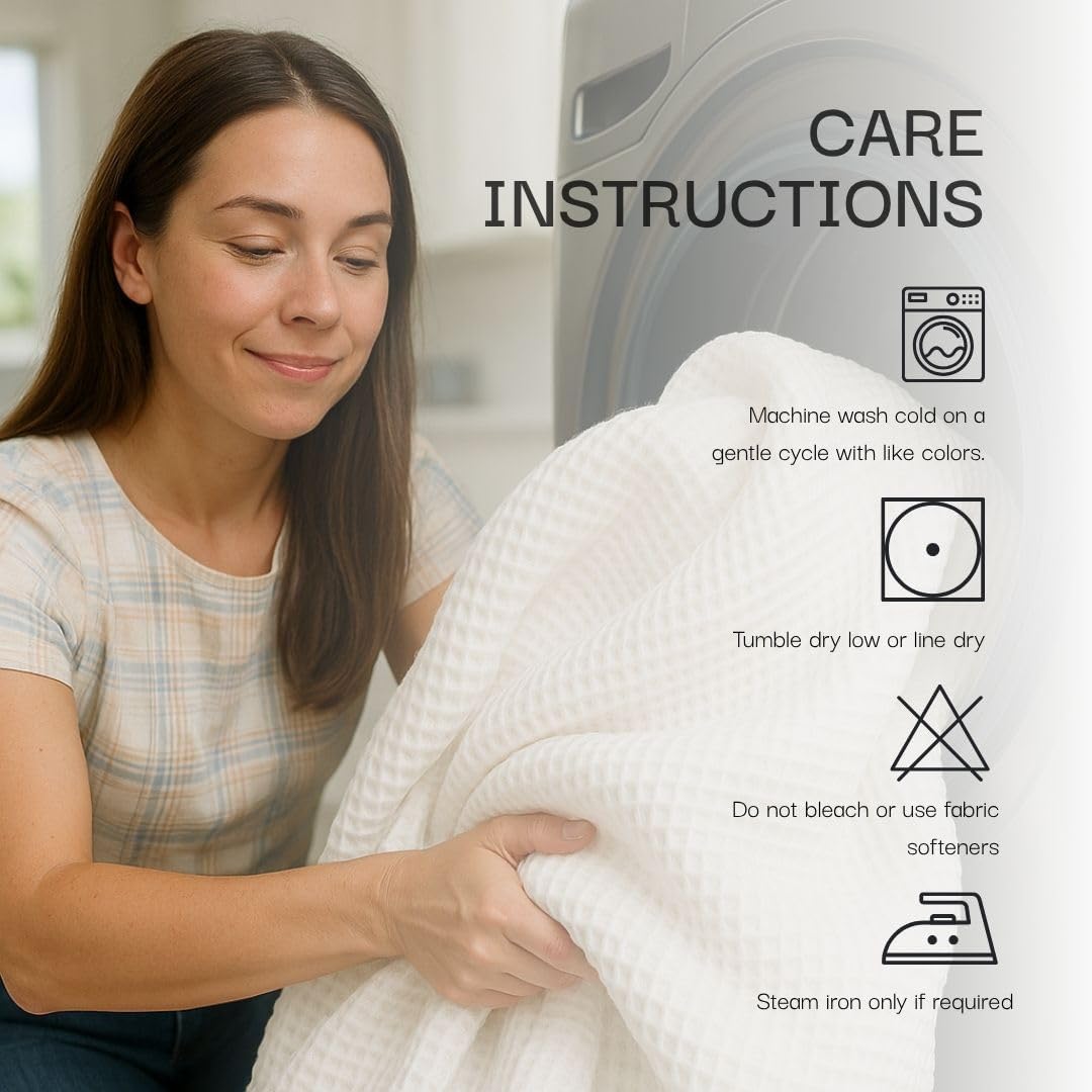 Salt Earth GOTS Certified 100% Organic Cotton Throw Blanket, 60" X 80" Waffle Blankets & Throws for Bed, Throw Blanket for Couch,Modern and Cozy Blanket,All Seasons Waffle Blanket, Soft Blanket(Navy)