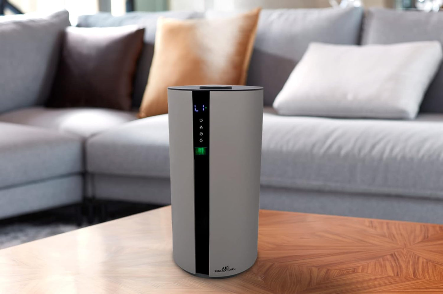 Air Innovations AI-104 Ultrasonic Cool Mist Humidifier for Large Bedroom – Quiet Cool Diffuser with 3.5L Tank, 35-Hour Runtime, Auto Shut-Off, Top-Fill Design – Ideal for Home, Baby, & Plant Rooms