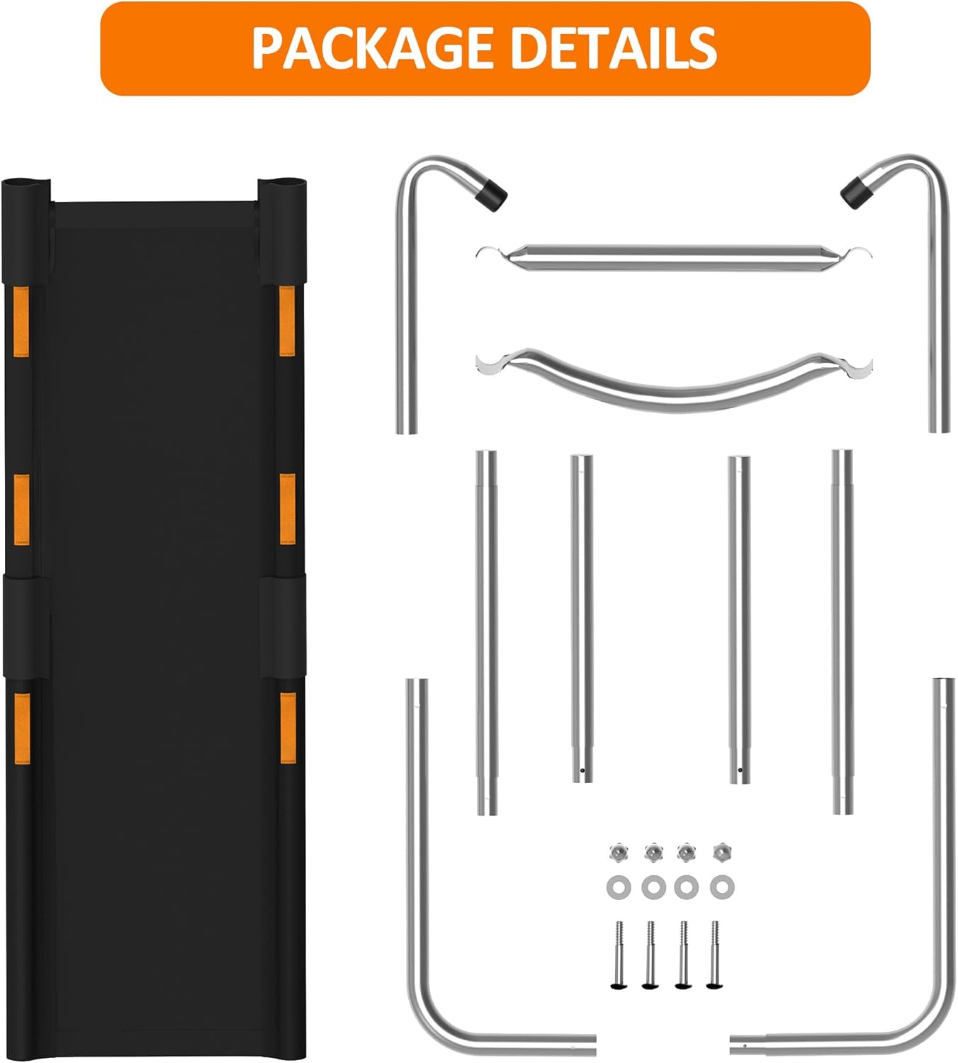 Gardenature Trampoline Slide Universal Trampoline Ladder with Handles for Toddler Strong Tear Resistant Fabric Climber Trampoline Accessories for Kids