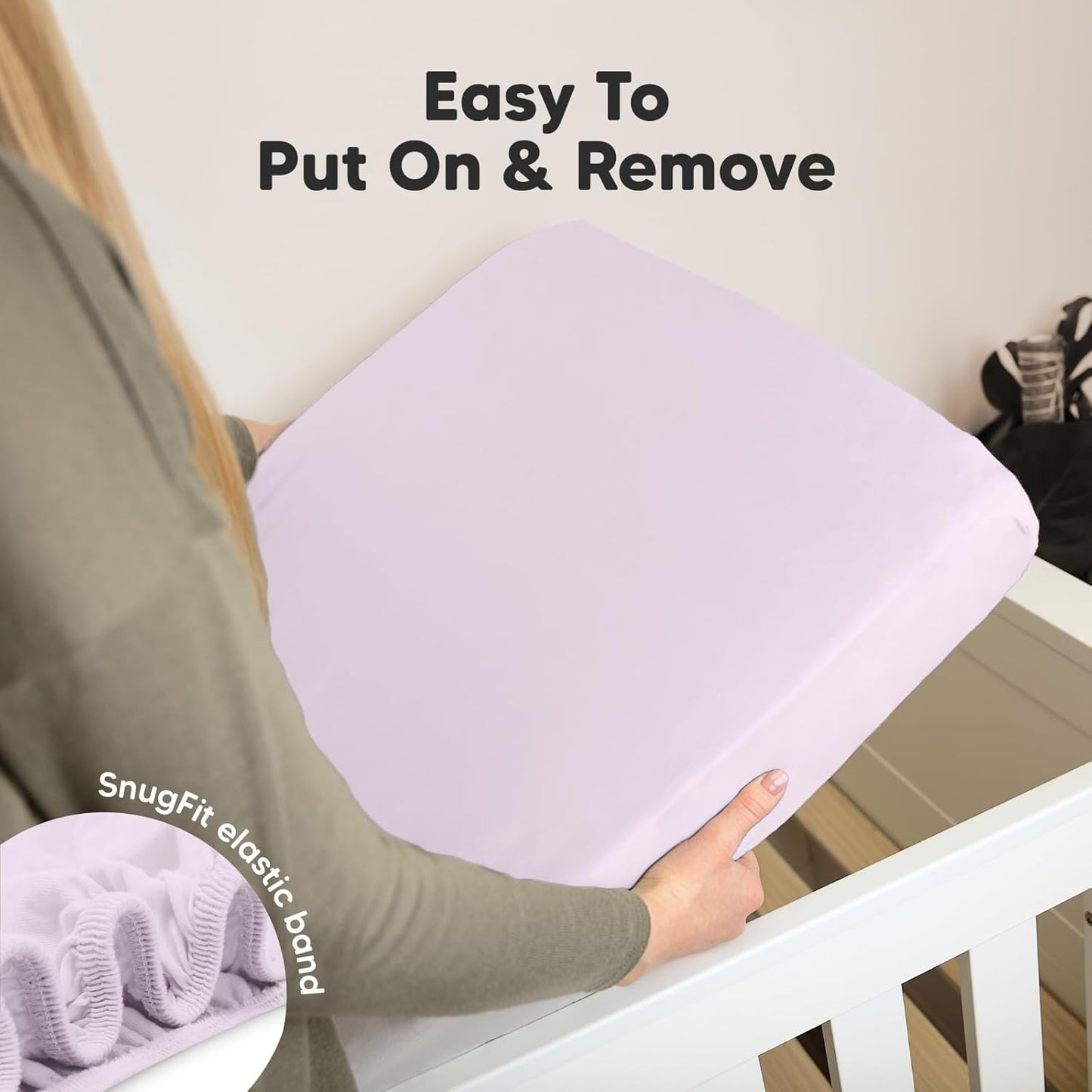 KeaBabies 2-Pack Organic Crib Sheets for Boys, Girls - 52x28 Fitted Crib Mattress Sheet Neutral, Breathable Jersey Cotton Cover for Baby Bed, Toddler Mattress, Soft & Cute Prints (Thistle)