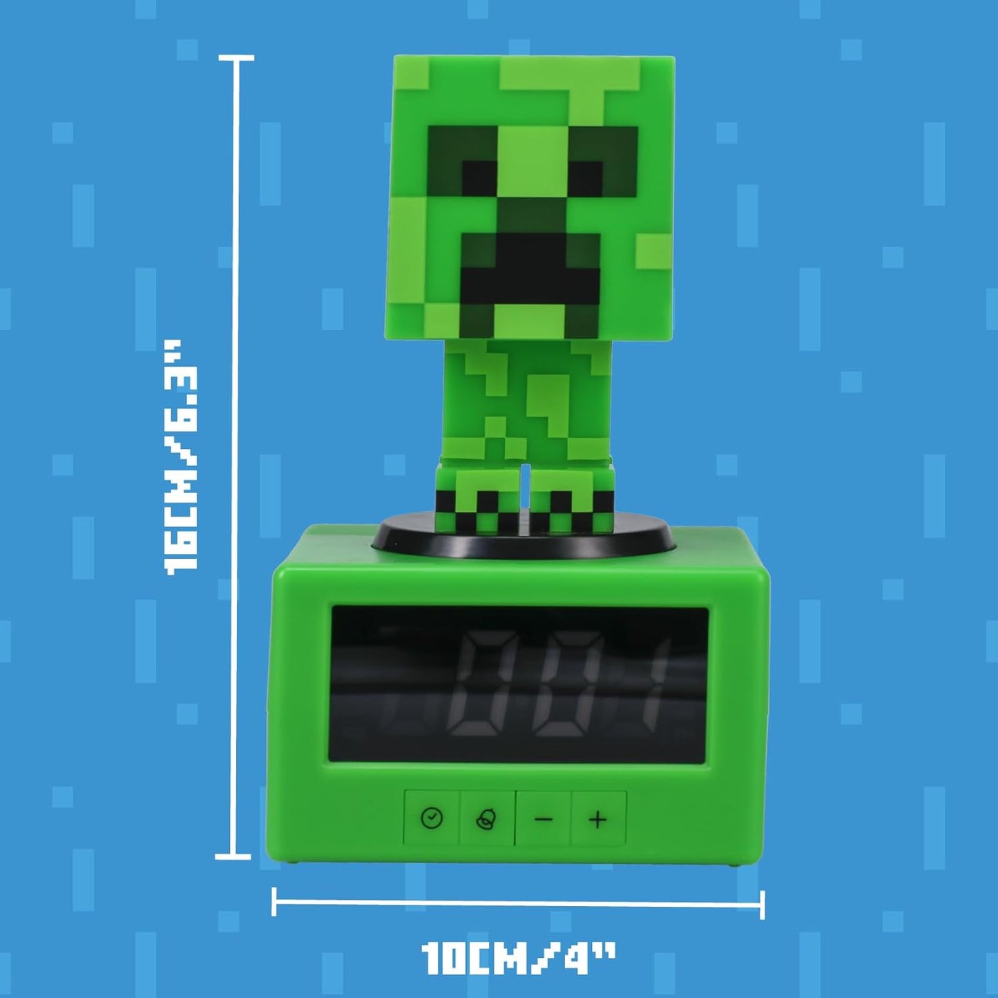 Paladone Minecraft Creeper Alarm Clock - Officially Licensed, in-Game Music & Night Light for Kids & Tweens, Gaming Room Accessory