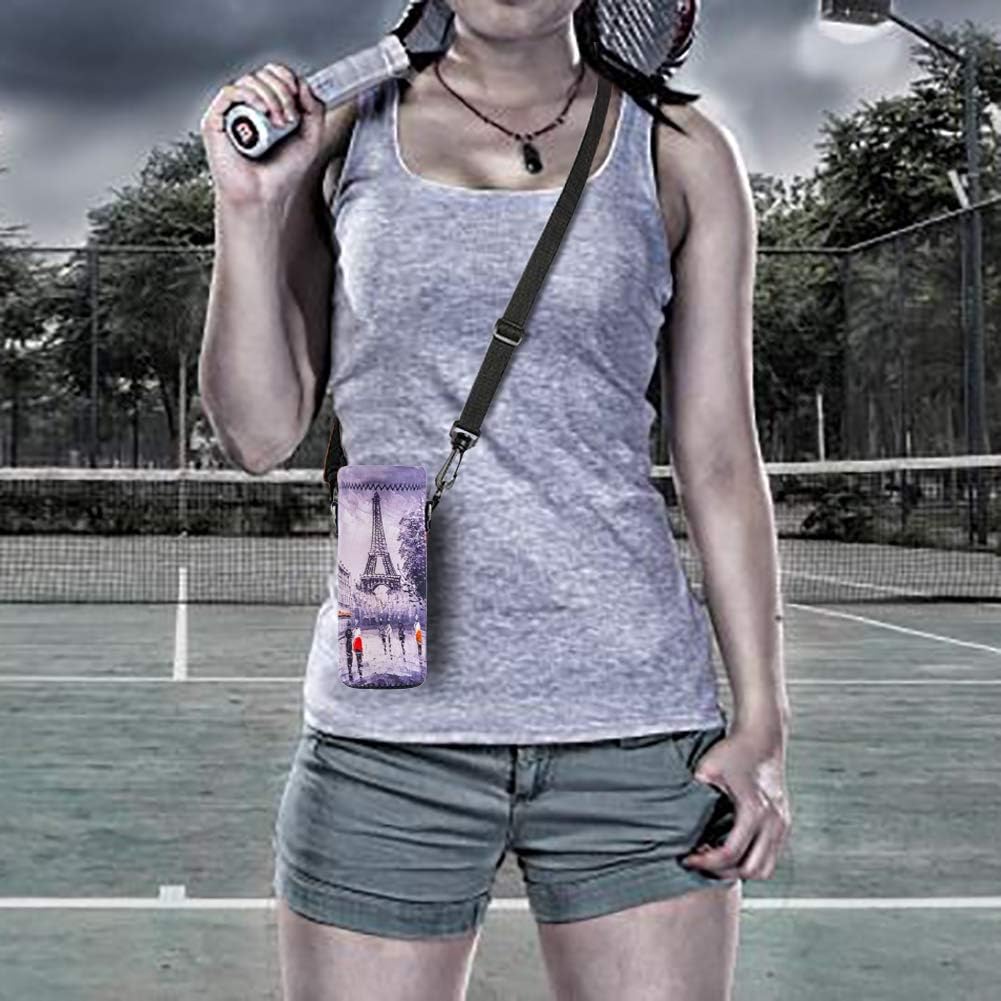 Neoprene Water Bottle Carrier Bag with Adjustable Shoulder Strap for Men Women Walking Hiking,Portable Insulated Holder Case for Stainless Steel/Glass/Plastic Bottles