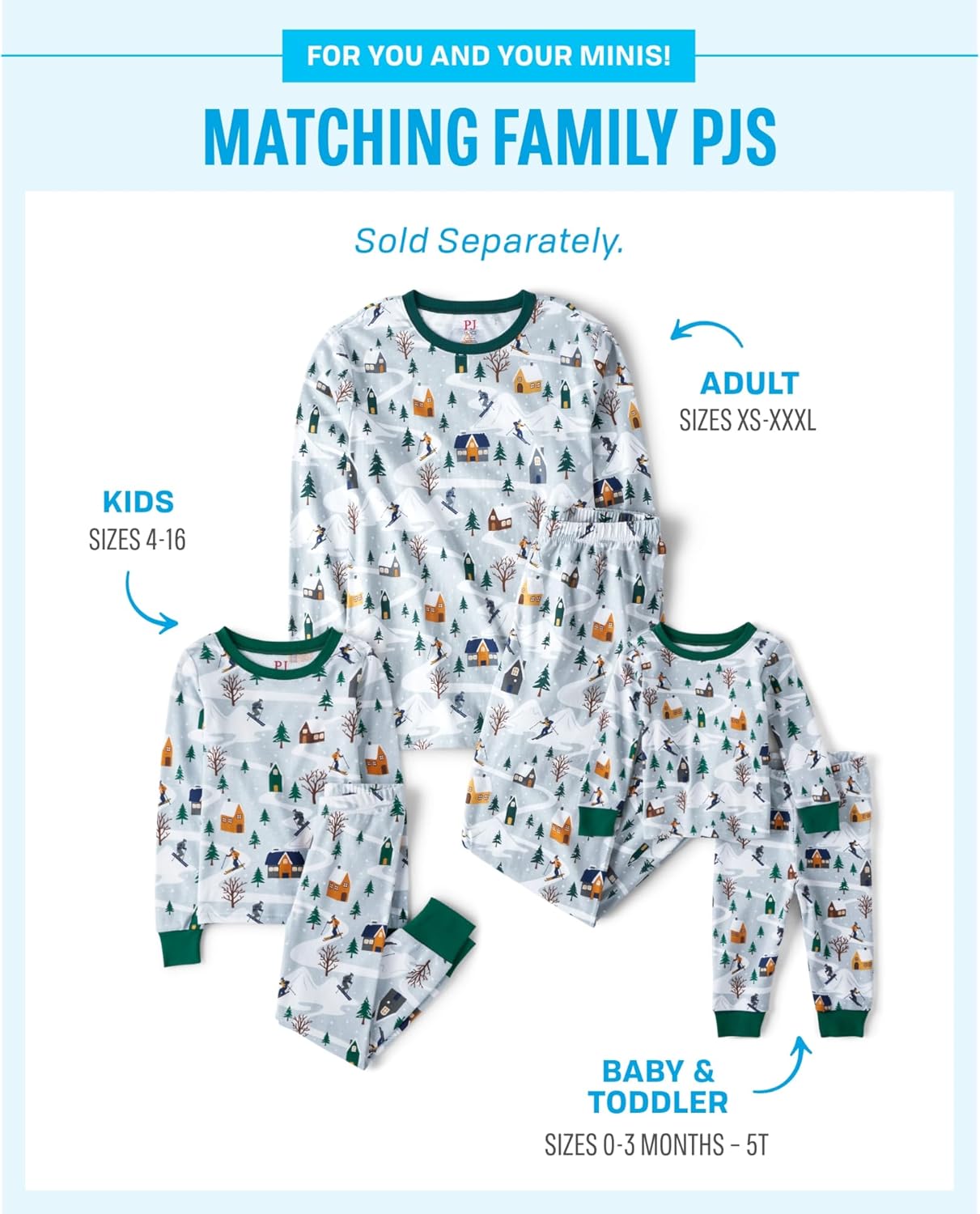 The Children’s Place Family Matching, Christmas and Holiday Pajama Sets, Cotton