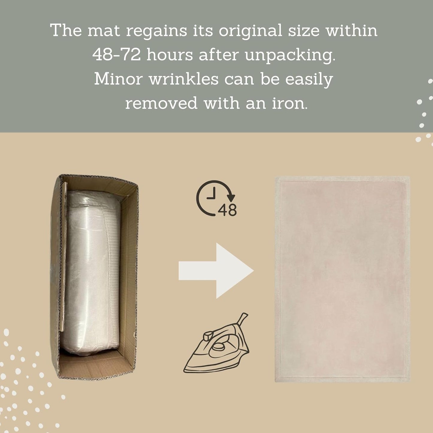 Premium Baby Play Mat 60”x 80” Beige – Cloud-Soft Coral Velvet Memory Foam Rug for Crawling & Play – Non-Slip, Water-Resistant, Care Tummy Time Mat – Non-Toxic Padded Playmat