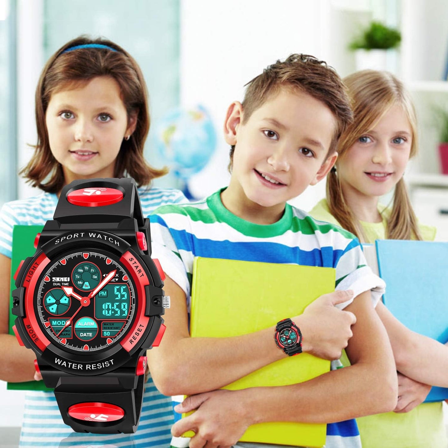 ATIMO LED Multi Function Waterproof Watch for Kids - Kids Gifts