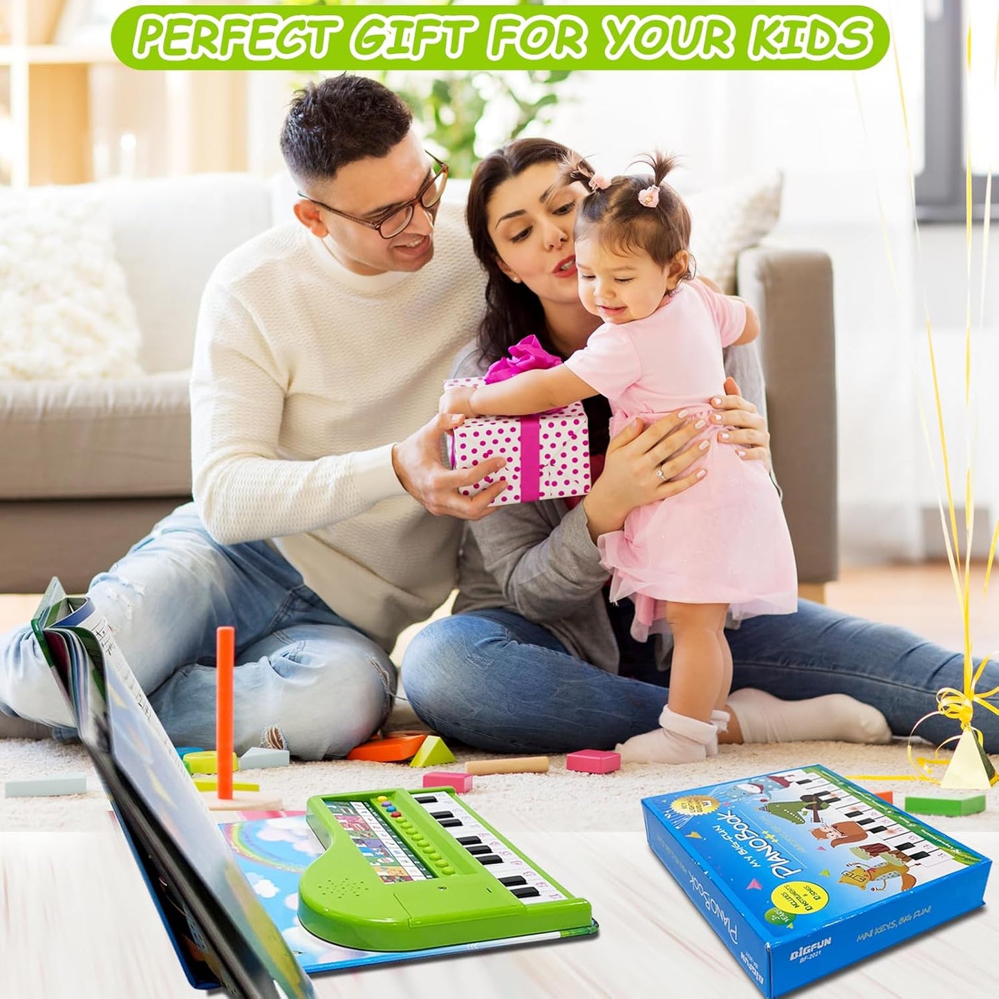 Kids Piano Book Toys - 20 Keys Kids Keyboard Piano Educational Music Toys, Children Gifts & Toddler Toys for 3 4 5 Year Old Boys and Girls