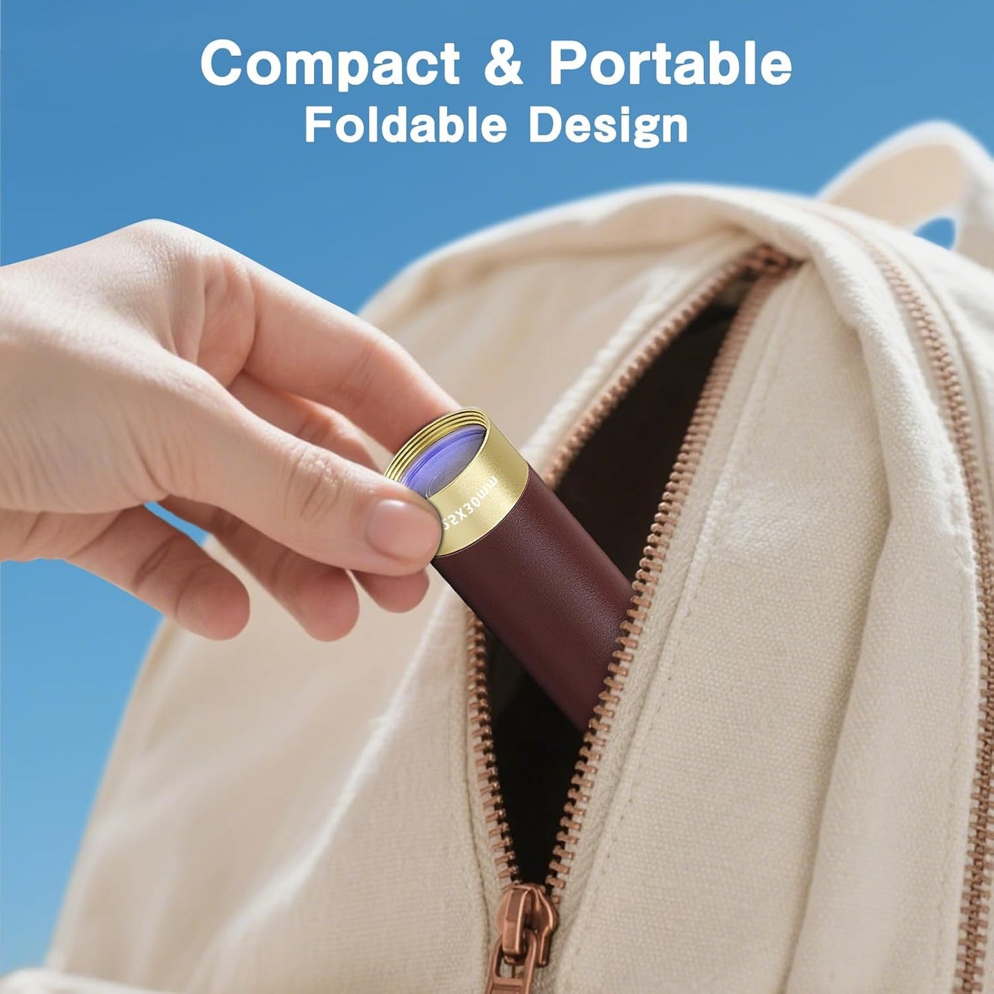 Retro Pirate Telescope 25x30 Spyglass Portable Collapsible Handheld Telescope Zoom Vintage Monocular Classical Collection Compass for Camping Hunting Boating Gift