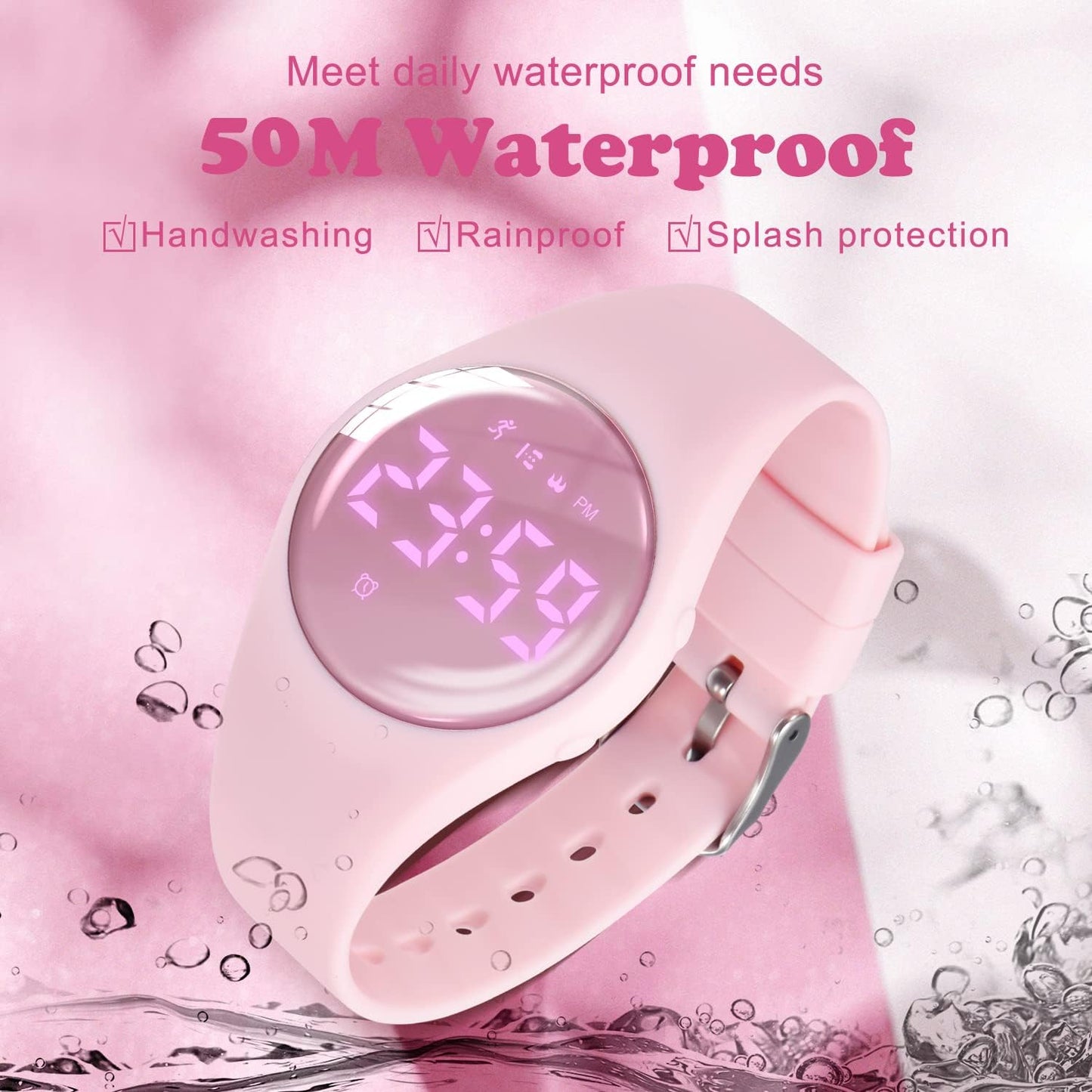 Kids Watches for Girls Boys Digital Sport Watch with Step Counter Pedometer Vibration Alarm Clock, No App Waterproof Fitness Tracker Kids Watch Boys Girls Teens Students Ages 5-16