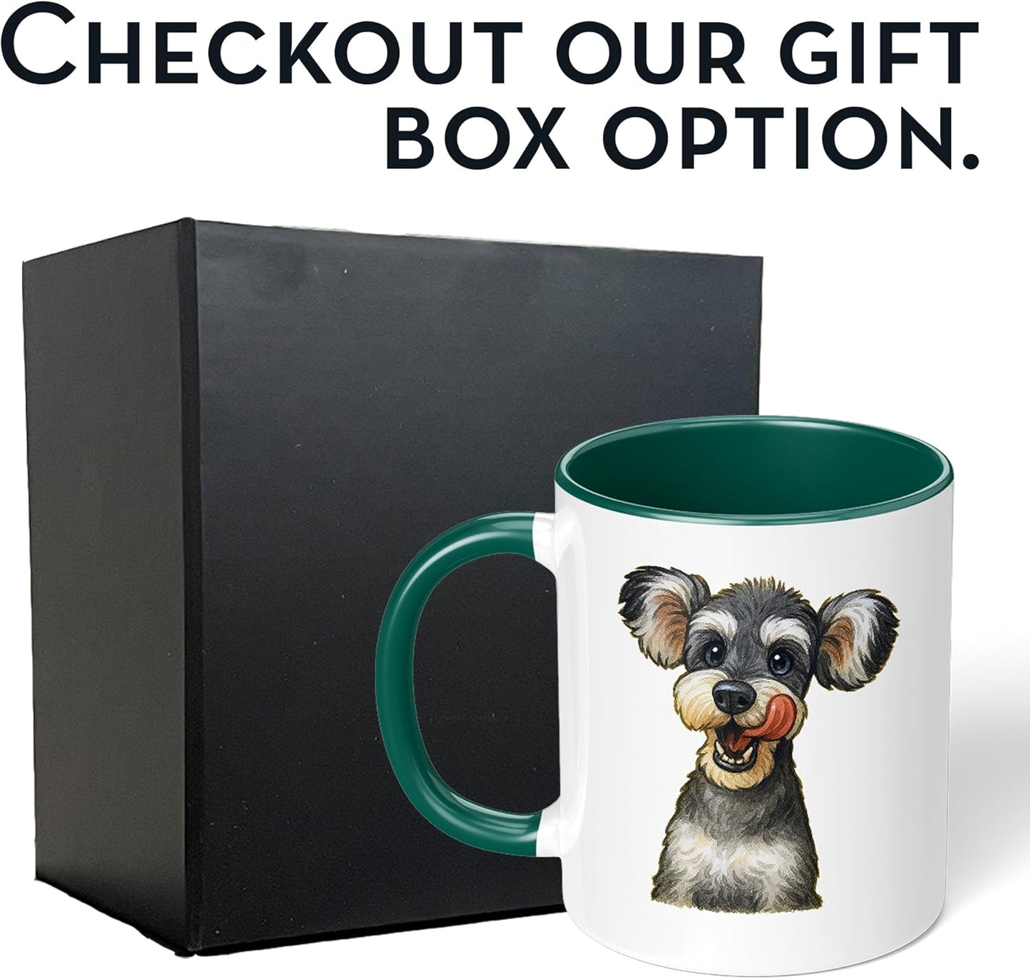 Personalized Coffee Mug, Custom Photo Caricature Gift, Funny Customized Coffee Gift for Men & Women, Custom Mugs with Pictures, Green 11oz Customized Fathers Day Mug