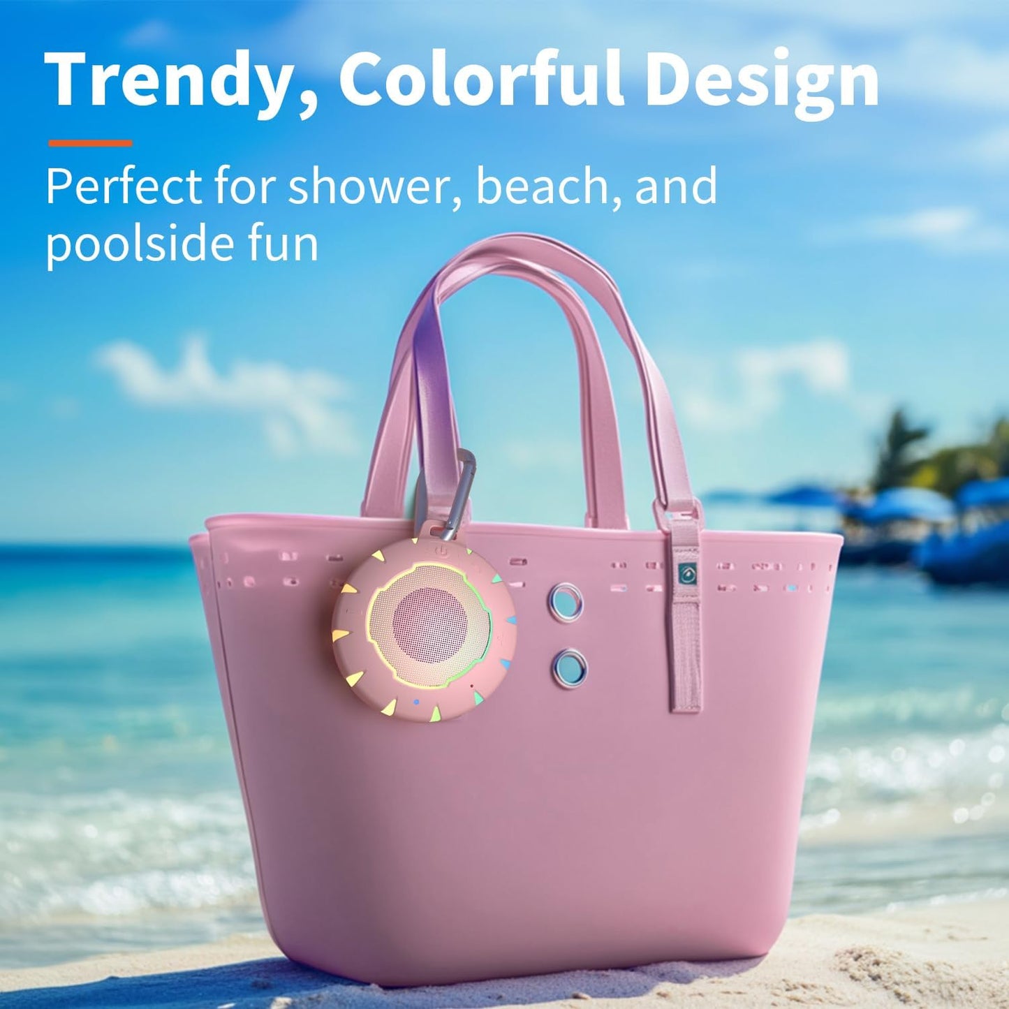 HEYSONG Waterproof Shower Bluetooth Speaker, Durable & Portable with Clear Sound, Ideal for Shower, Pool, Beach & Kayaking – Great Gift for Girls, Women