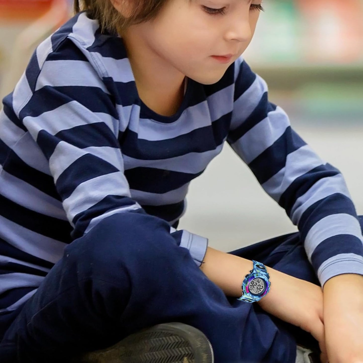 Kids Watch,Boys Watch for 3-15 Year Old Boys,Digital Sport Outdoor Multifunctional Chronograph LED 50 M Waterproof Alarm Calendar Analog Watch for Children with Silicone Band,Kids Gift