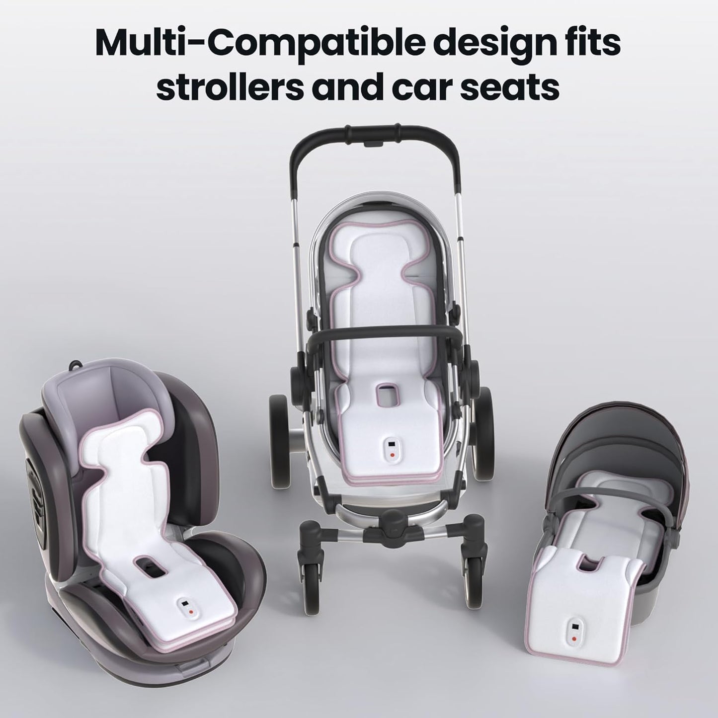 Baby Stroller Cooling Pad,Car Seat Cooler with 2 Built-in Blower Fan| 10h maxRuntime & 10000mAh Battery | 3-Speed Adjustable & Breathable 3D Mesh, Carseat Cushion,Baby Essentials in Summer