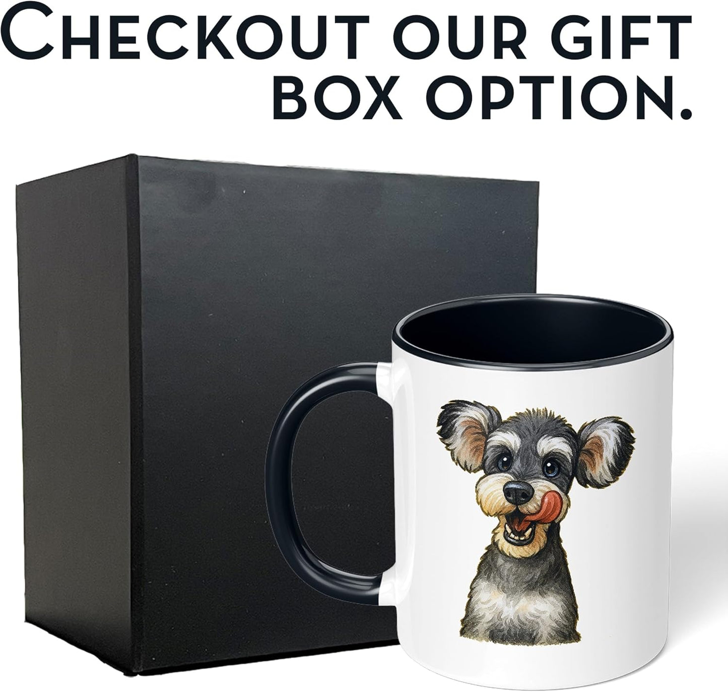 Personalized Coffee Mug, Custom Photo Caricature Gift, Funny Customized Coffee Gift for Men & Women, Custom Mugs with Pictures, Black 11oz Customized Fathers Day Mug