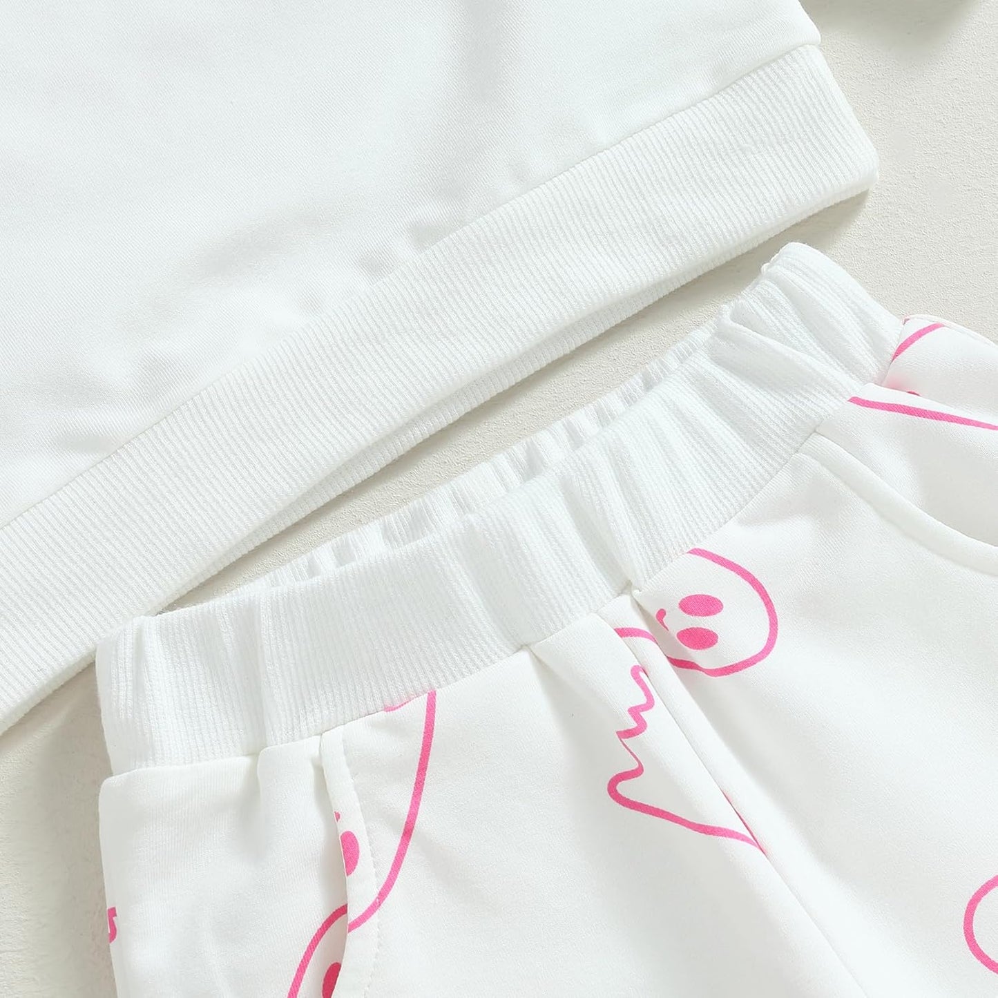 0-4T Toddler Boy Girl Halloween Outfit Fall Clothes Ghost Long Sleeve Sweatshirt Top Pants Baby Halloween Clothes