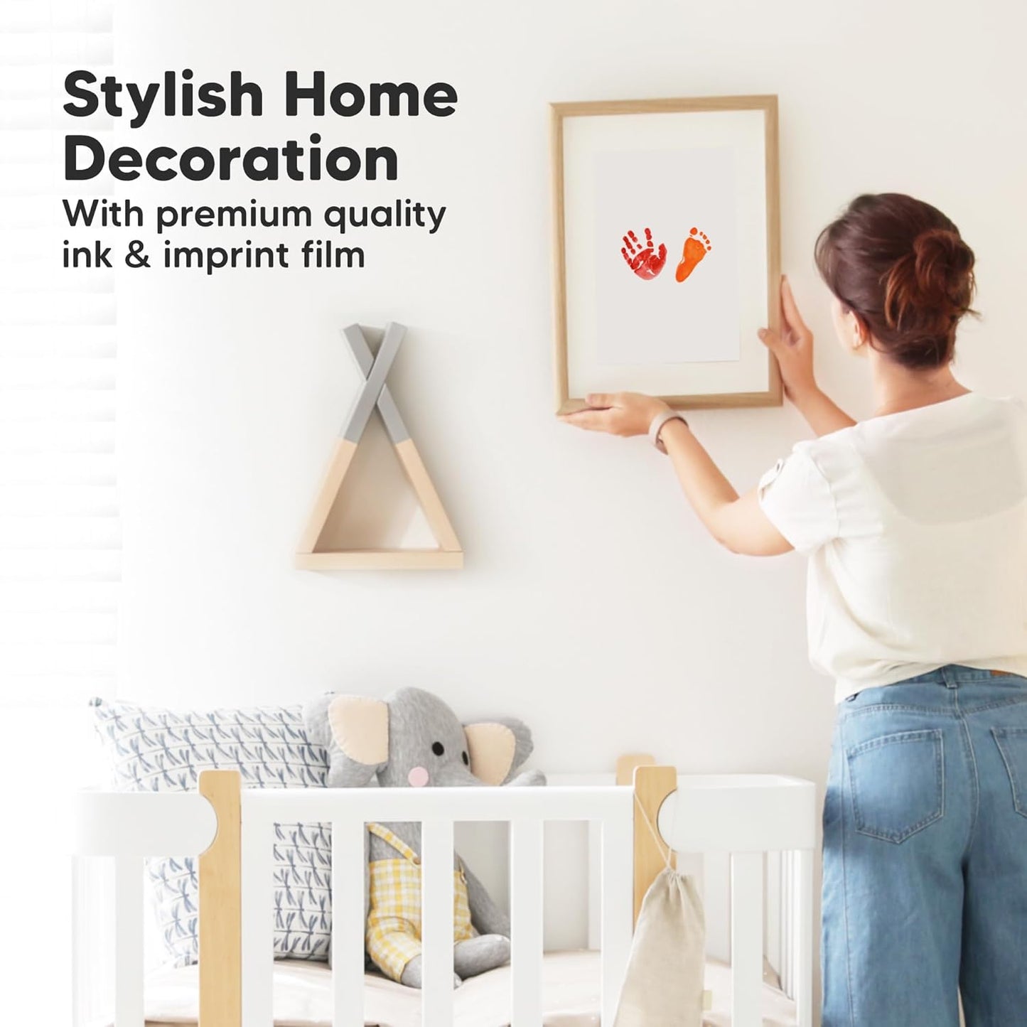 4-Pack Inkless Baby Hand and Footprint Kit - Mess Free Ink Pad for Newborn Keepsake, Dog Nose & Paw Print Kit, Clean Touch Ink Pad for Baby Hand & Footprints, Ideal New Mom Gifts (Halloween)