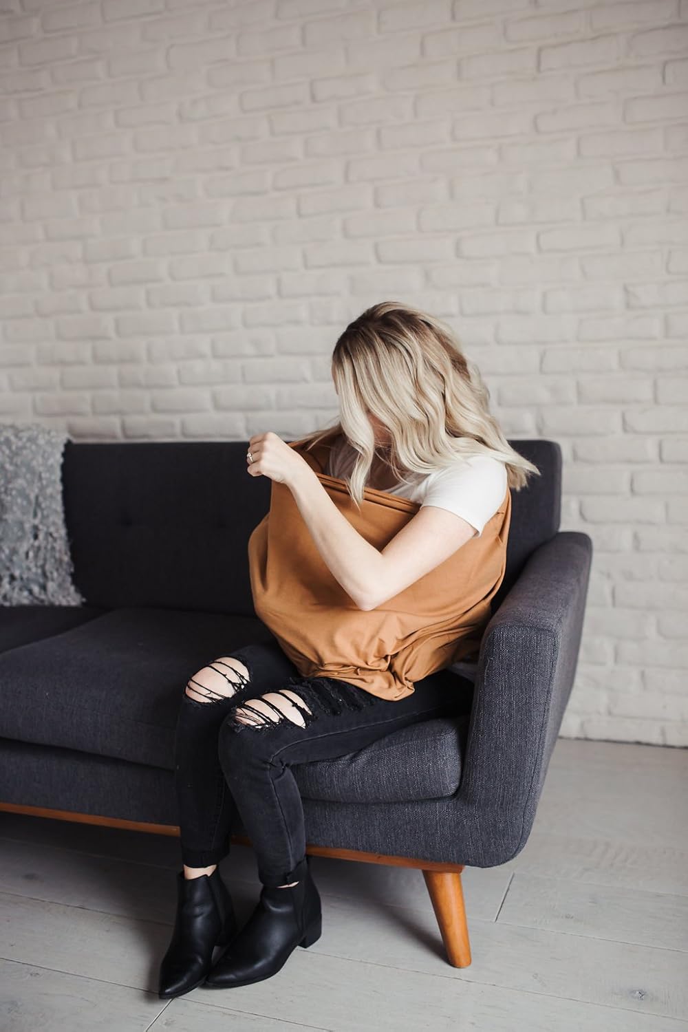 Copper Pearl Multi-Use Cover: Car Seat Covers, Nursing Cover, and Stroller Cover for Sun - Stretchy Fabric, All-Season Use, Stylish Designs, Easy Access for Moms - Camel