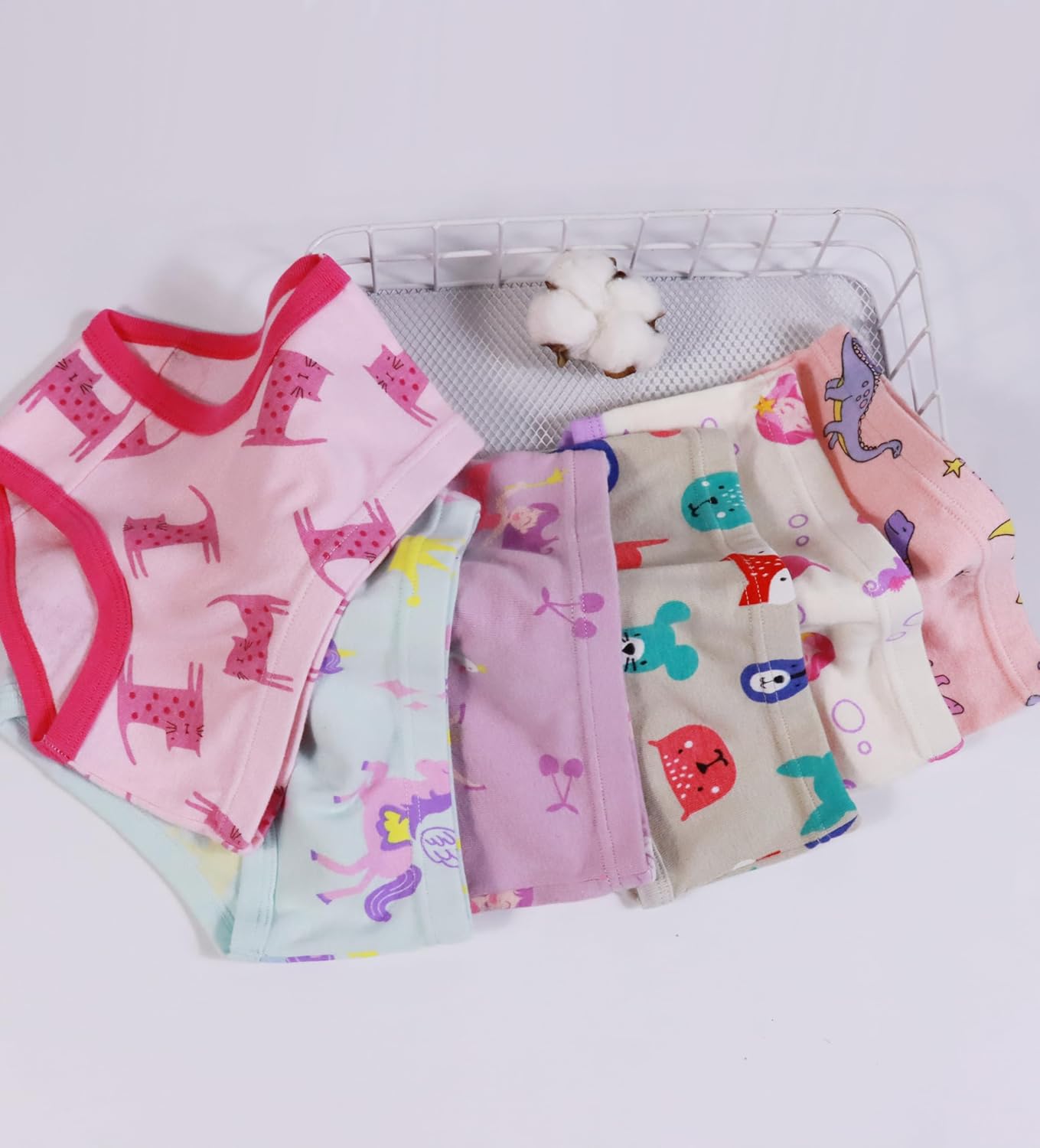 Hahan Girls Soft Panties Toddler Girls Cotton Underwear Kids Briefs