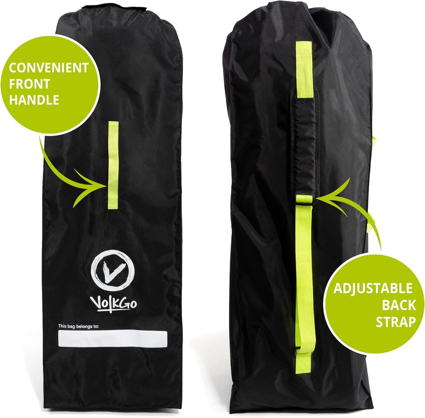 V VOLKGO Stroller Bag for Airplane, Large Cover for Airtravel, Jogger & Umbrella Stroller Cover for Travel - Fits Most Sizes, Gate Check Bag, Heavy Duty Durable Infant carrier covers for Air Travel