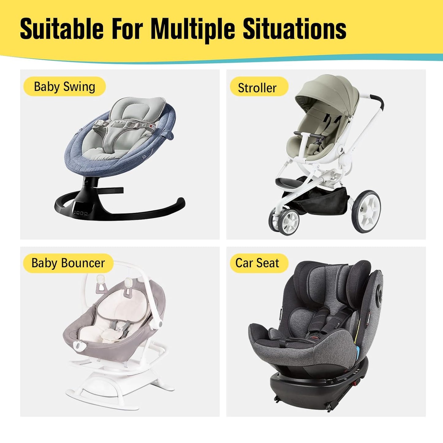 KAKIBLIN Baby Travel Pillow, Upgraded Baby Neck Pillows for Car Seat Toddler Head and Neck Support Pillow,Support Pillows for Car Seat, Pushchair,Travel (Pineapple)