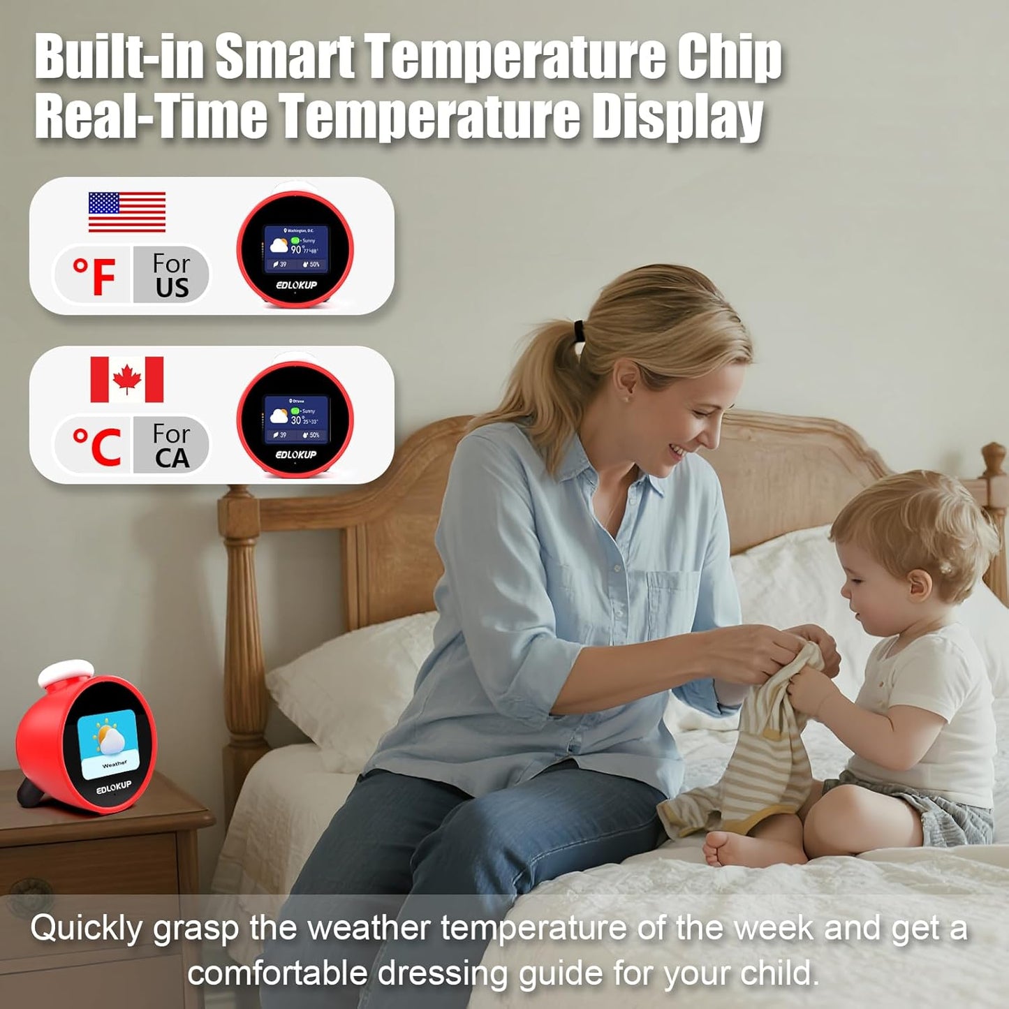 Kids Alarm Clock, Ok to Wake Clock for Kids, Sleep Trainer Clock for Toddler, Adorable Digital Alarm Clock, AI Voice Clock with Chat and 12 White Noise Sound Machine, Time Management Gift for Children