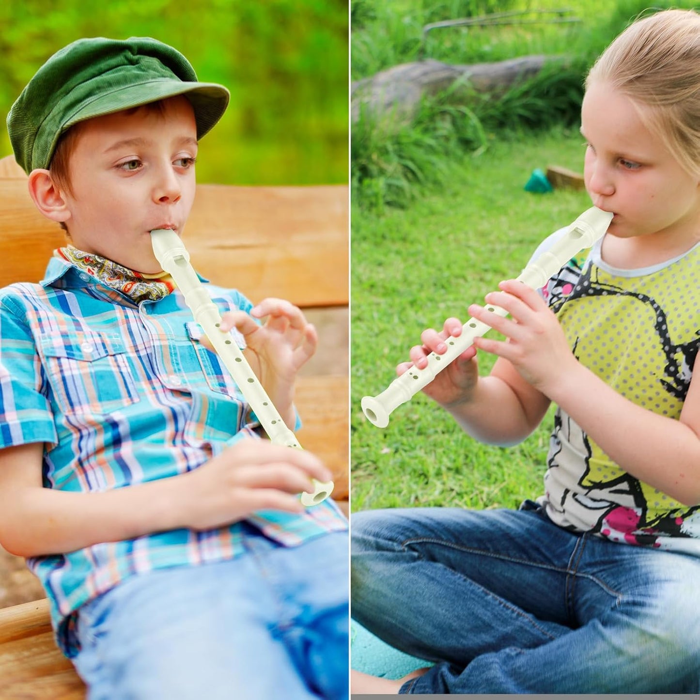 8 Hole Soprano Recorders Descant Flute Bulk With Cleaning Rod German Style for Back to School Gift Operation Christmas Shoebox Supplies Musical Instruments Party Favor (12)