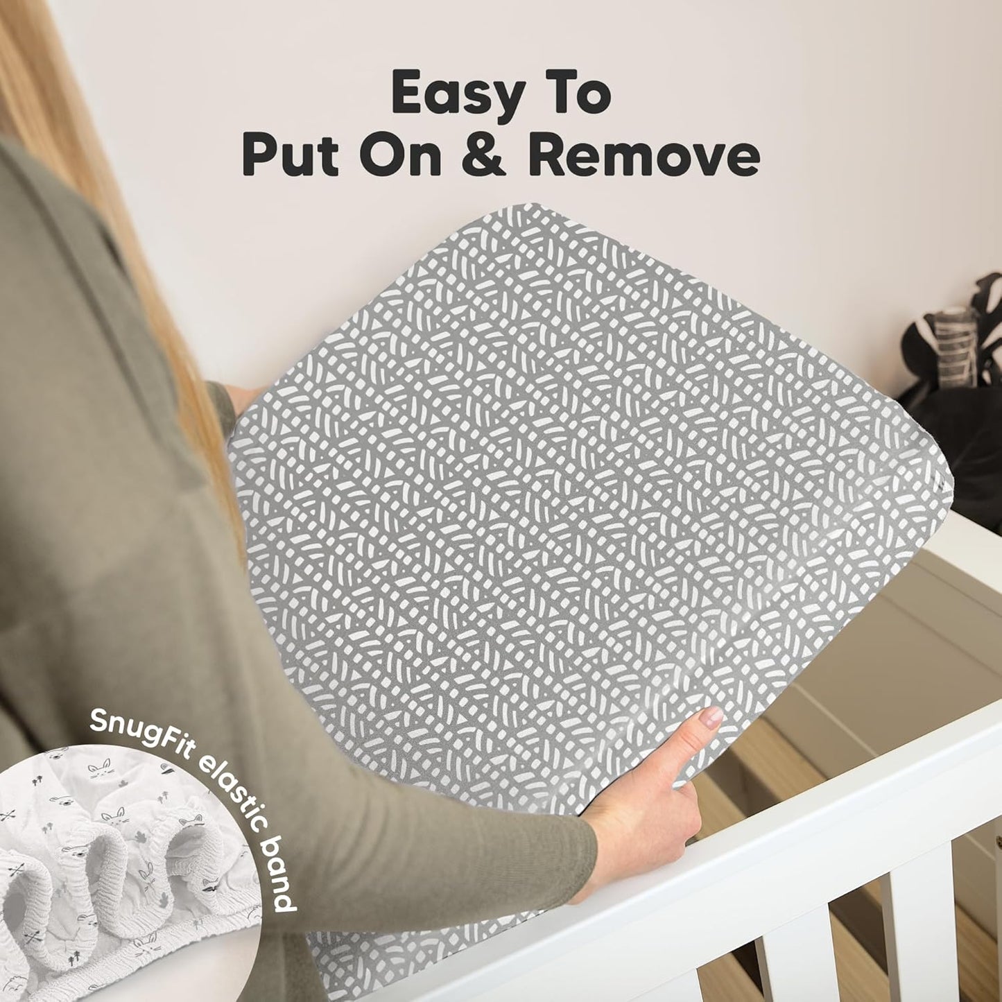 KeaBabies 2-Pack Organic Crib Sheets for Boys, Girls - 52x28 Fitted Crib Mattress Sheet Neutral, Breathable Jersey Cotton Cover for Baby Bed, Toddler Mattress, Soft & Cute Prints (Nordic)