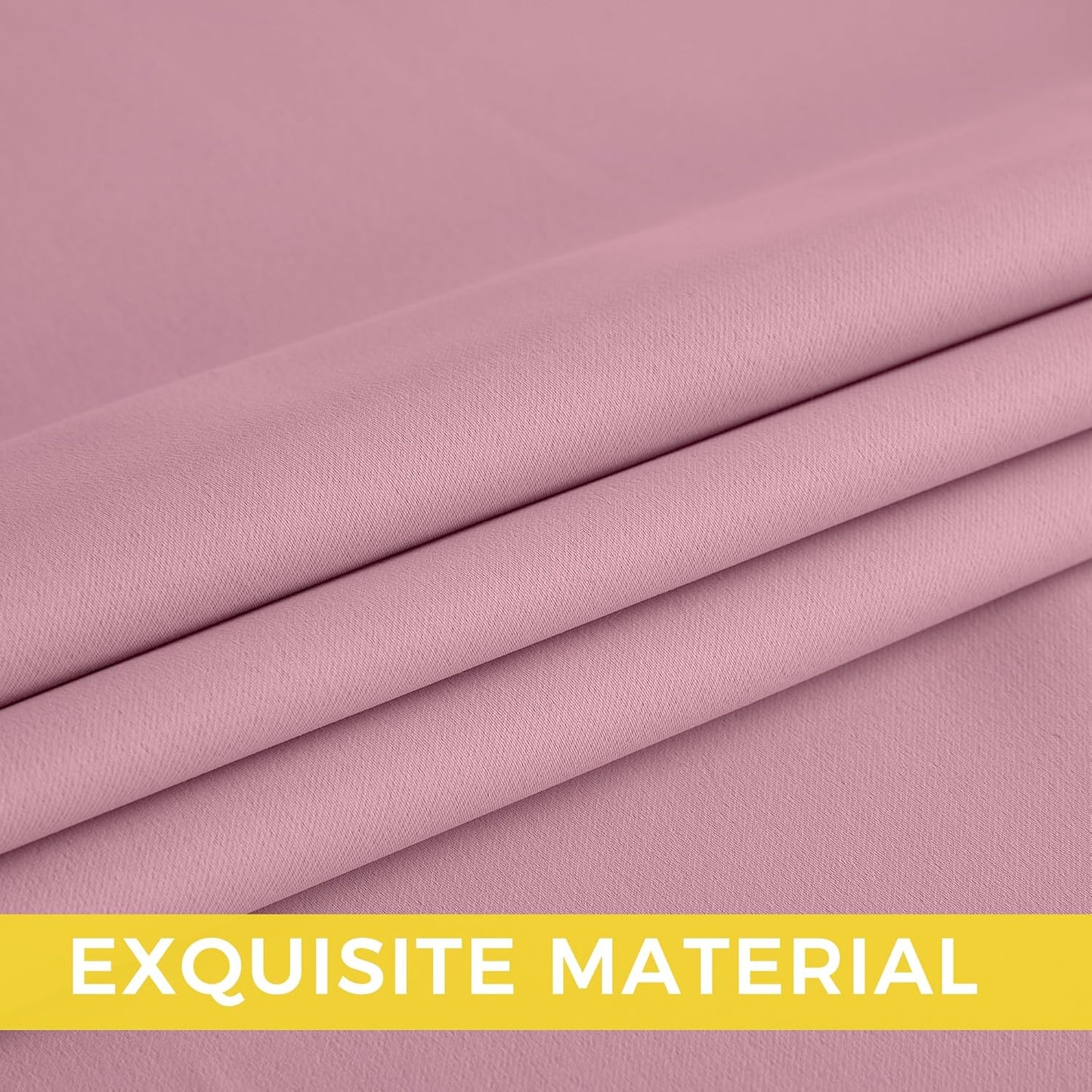 NICETOWN Rouge Pink Room Darkening Curtains for Bedroom 84 inches Long 2 Panels, Thermal Grommet Curtains for Living Room, Noise Reducing Privacy Window Treatment for Nursery, Laundry, W52