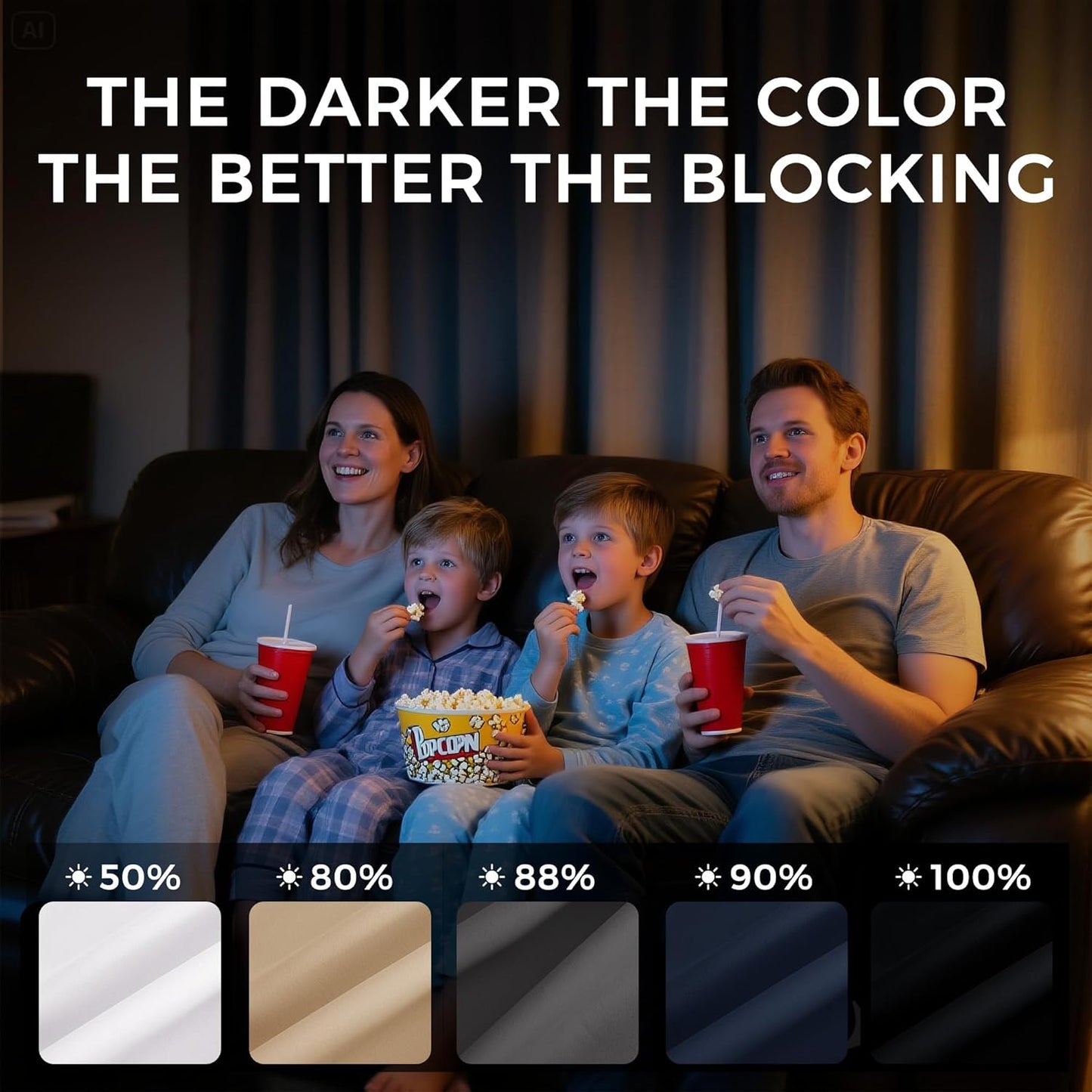 NICETOWN Grey Blackout Curtains for Bedroom 90 inches Long, Thermal Insulated Grommet Curtains for Living Room, Noise Reducing Privacy Window Treatment Drapes for Nursery, Laundry Patio, 2 Panels, W52