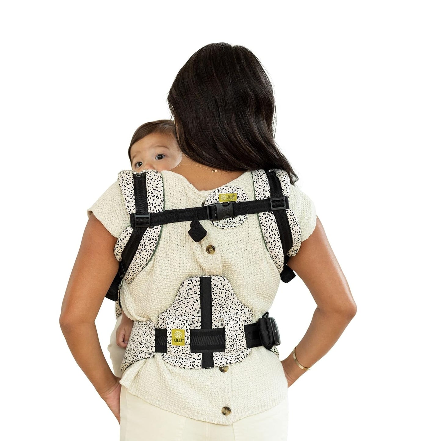 LÍLLÉbaby Complete All Seasons Ergonomic 6-in-1 Baby Carrier Newborn to Toddler - with Lumbar Support - for Children 7-45 Pounds - 360 Degree Baby Wearing - Inward & Outward Facing - Salt and Pepper