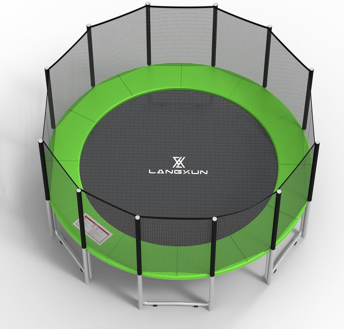 LANGXUN Universal Trampoline Repalcement Safety Pad, 8ft 10ft 12ft 14ft 15ft 16ft Waterproof Surround Spring Foam Cover for Round Frame