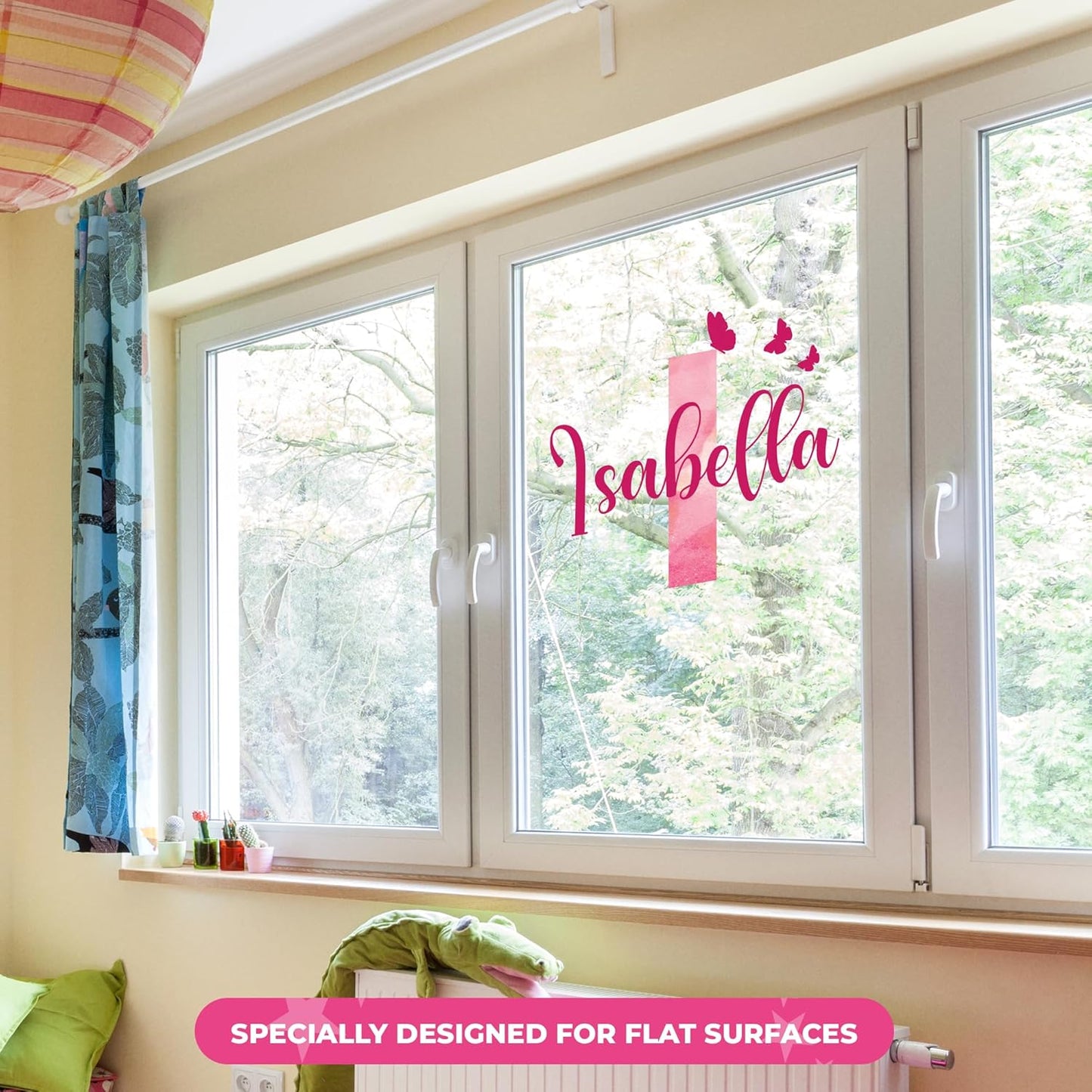 Custom Stickers Name Wall Decor I Personalized Name Sign for Room Decor | Multiple Custom Name & Initial I Decal for Baby Girl Nursery Decor I Nursery Wall Decal for Baby (C. Pink Sky)