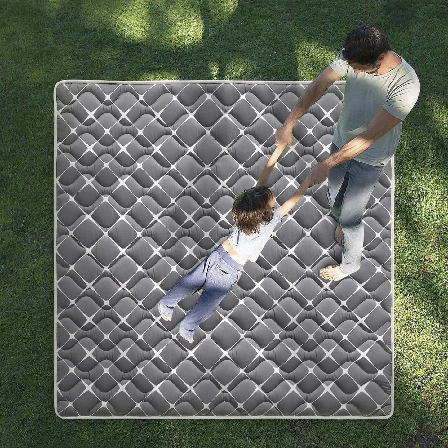 Vibe bear High-Density Foam Baby Play Mat,36x36 Inches Thicken One-Piece Infants Crawling Mat,Comfortable and Soft Baby Playmat,Non Slip Washable Floor Mat for Babies,Infants,Toddlers