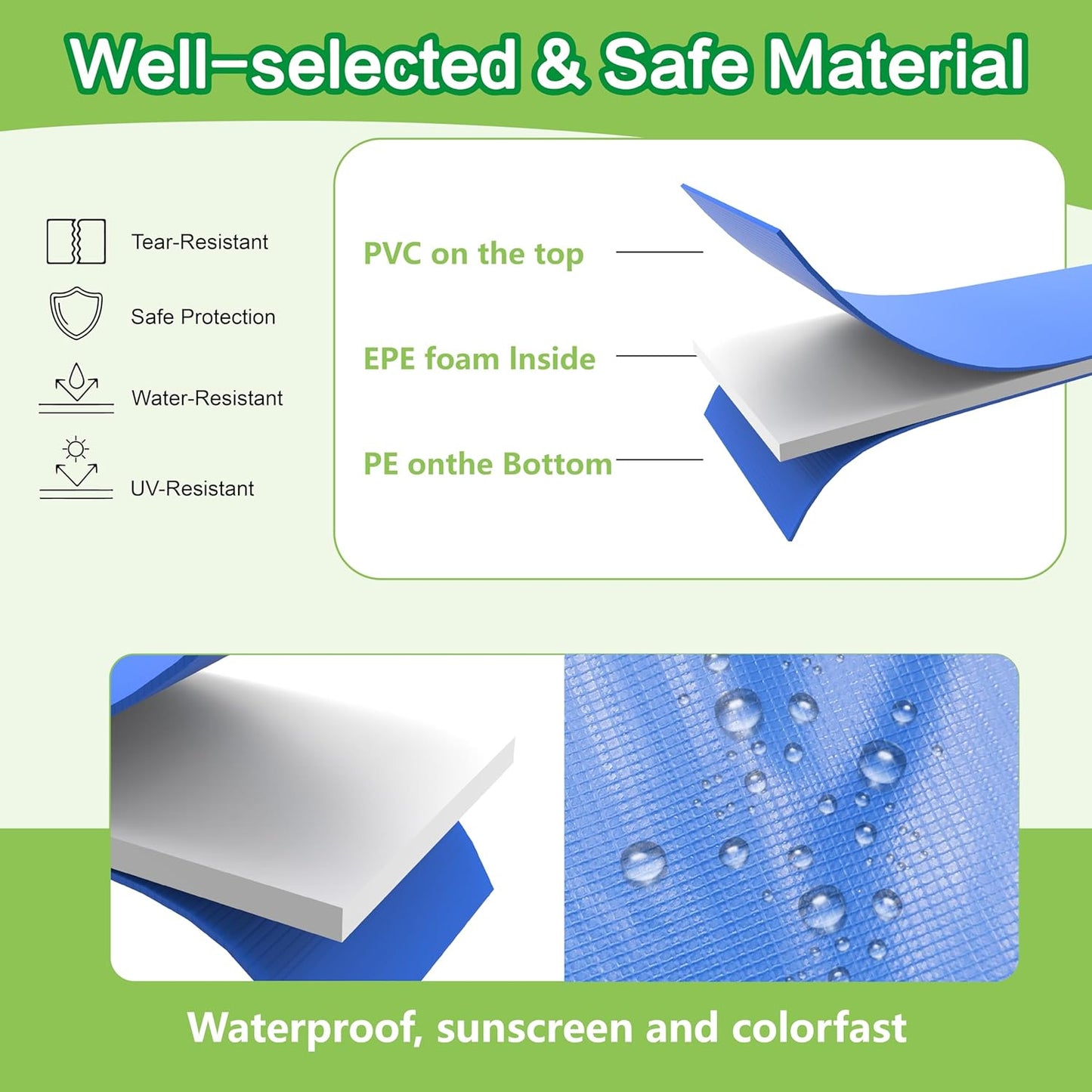 Trampoline Pad, 10FT 12FT 14FT Trampoline Replacement Safety Pad, Universal Trampoline Pads, Spring Cover, Waterproof, Tear Resistant, Round Arch Trampoline Parts for Kids