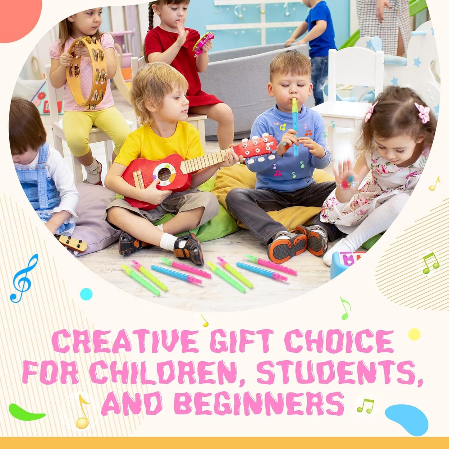 200 Pcs 6.3 Inches Soprano Recorder Bulk 6 Hole Plastic Recorders for Kids Mixed Color Plastic Flute Musical Instruments Toy for Kid Party Favors Beginners Gifts School Performance