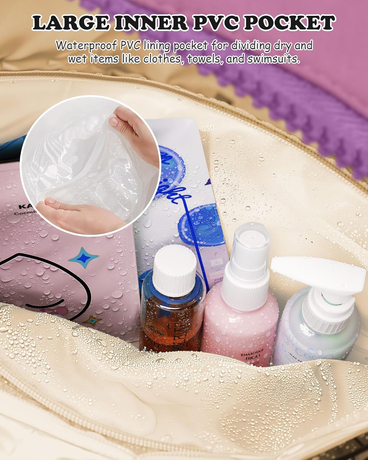 Duffle Bag with Initial, Spend The Night Bags for Women,Overnight Bag with Wet Pocket,Lightweight Travel Bags Personalized Gym Tote with Makeup Pouch