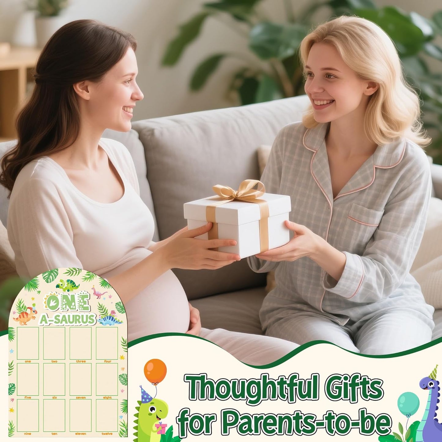 R HORSE My First Year Photo Frame Board, 3D One a Saurus Birthday Decorations Display Wood Board, Dinosaur Themed Baby First Year Picture Frame 12 Months Milestone 1st Birthday Nursery Decor Gift