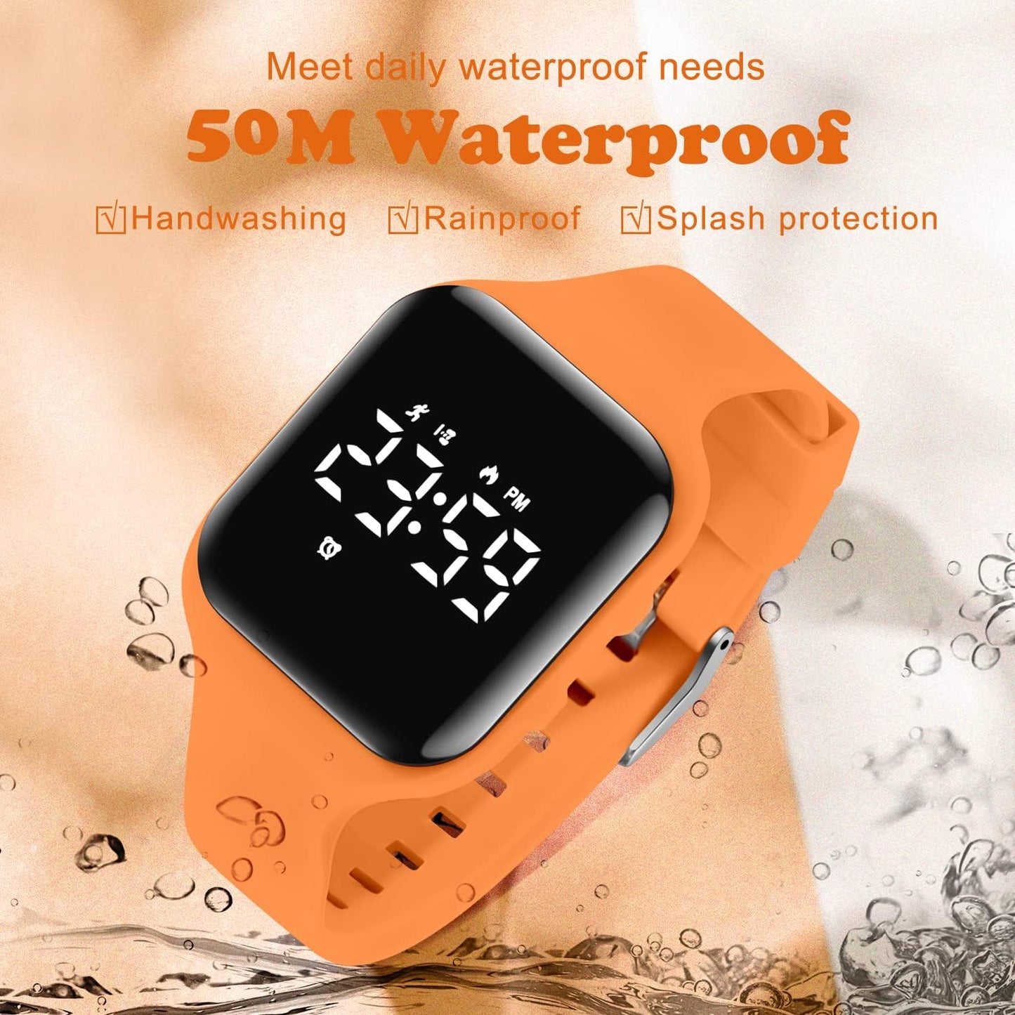 Kids Watches for Girls Boys Digital Sport Watch with Step Counter Pedometer Vibration Alarm Clock, No App Waterproof Fitness Tracker Kids Watch Boys Girls Teens Students Ages 5-16