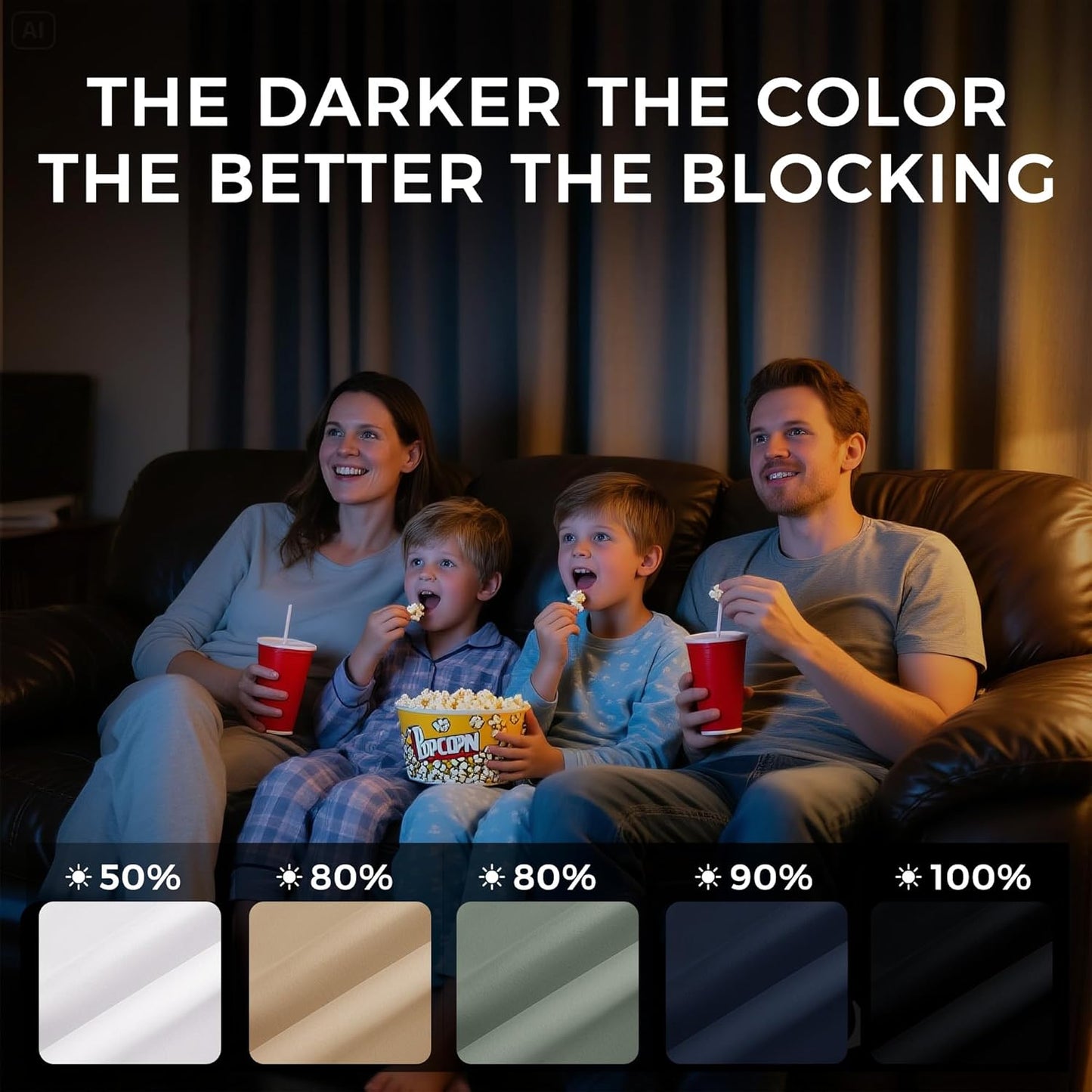 NICETOWN Biscotti Beige Blackout Thermal Grommet Curtains 2 Panels Set, W52 Soundproof Light Blocking Shades for Living Room, Bedroom, Window, Girls Room - Breathable, W52 x L84