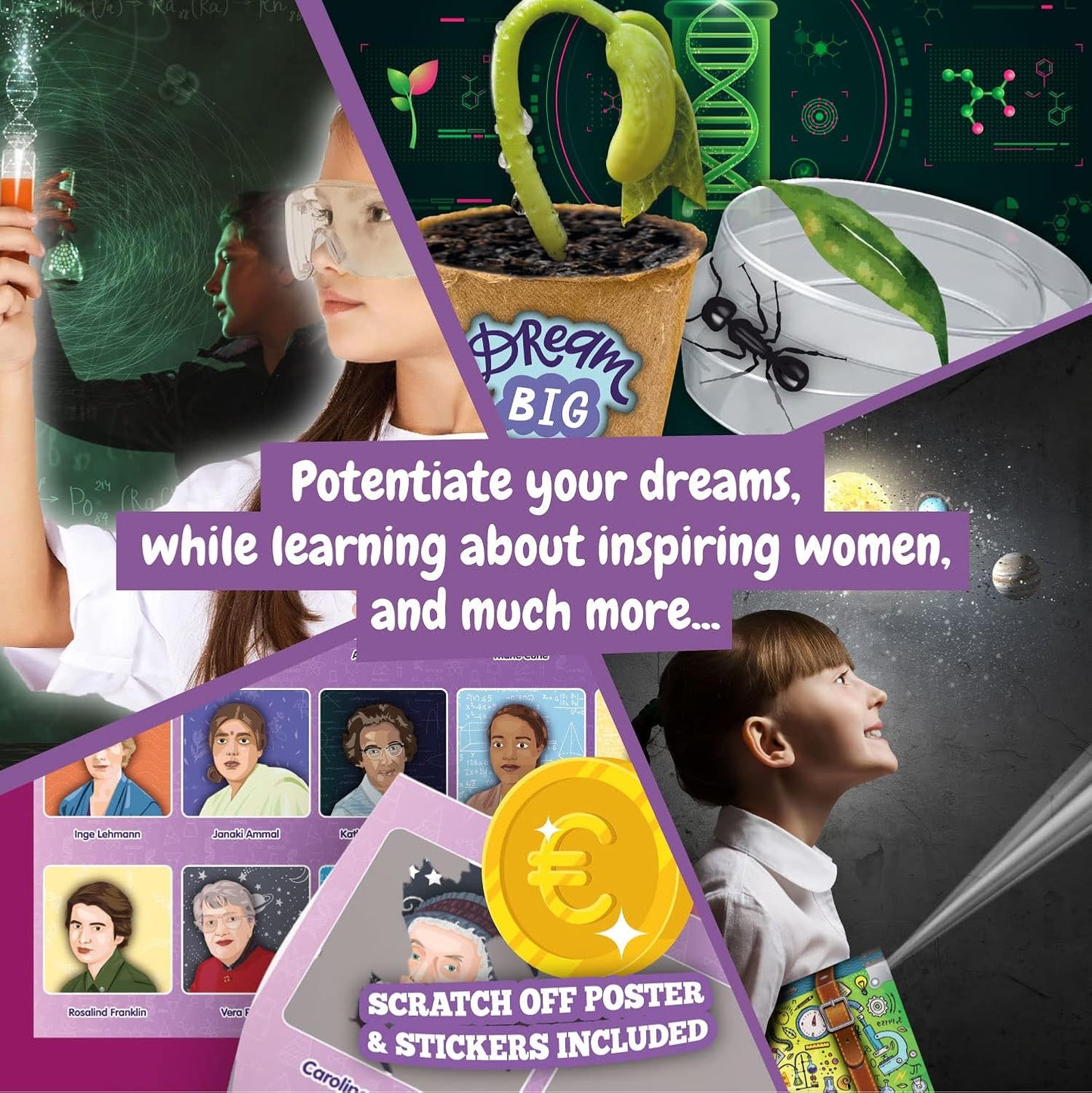 Science4you Wonder Women Science Kit with Science Experiments for Kids Age 8-12+, Toy for 8+ Year olds Girls with Craft Set for Girls who Loves Science - Stem Toy Age +8 with Science Kit for Kids…