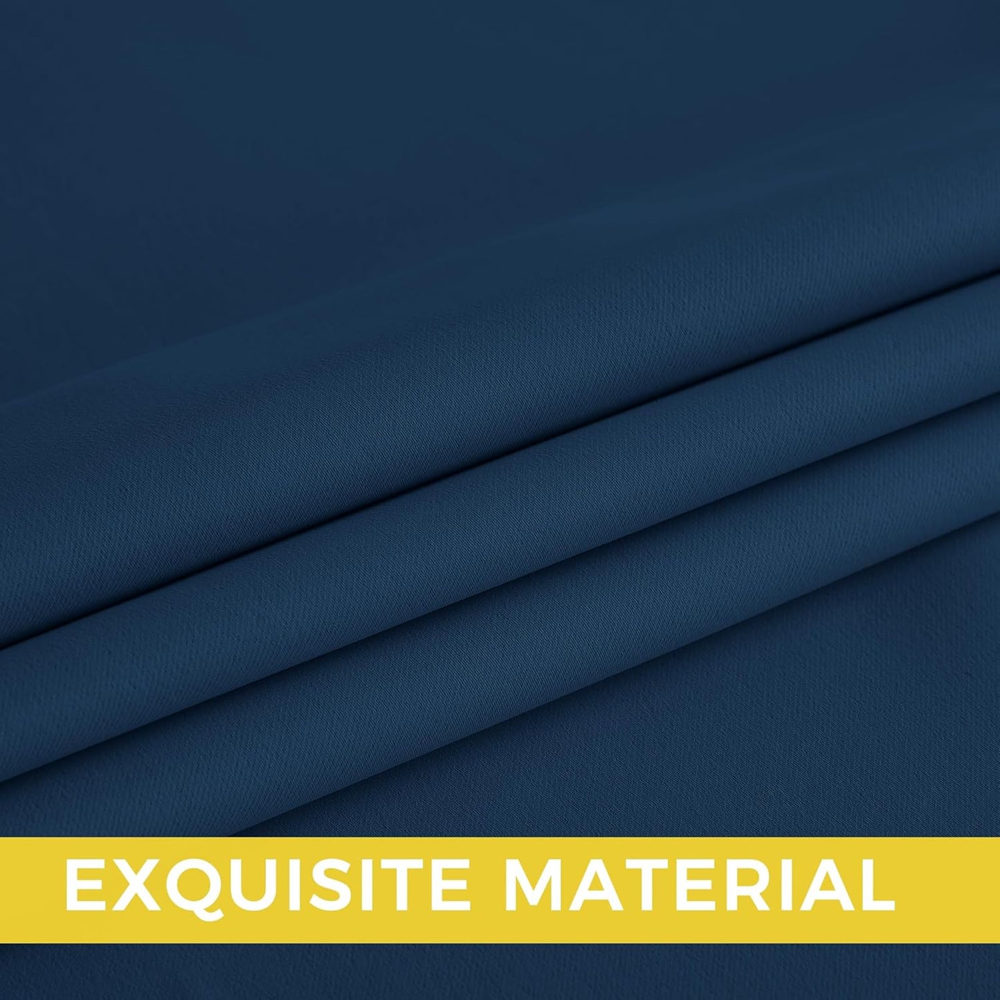 NICETOWN Morrocan Blue Room Darkening Curtains 84 Inches Long 2 Panels for Living Room, Bedroom, Nursery Summer Thermal Insulated Blackout Drapes Grommet Noise Reducing Window Curtains, W40