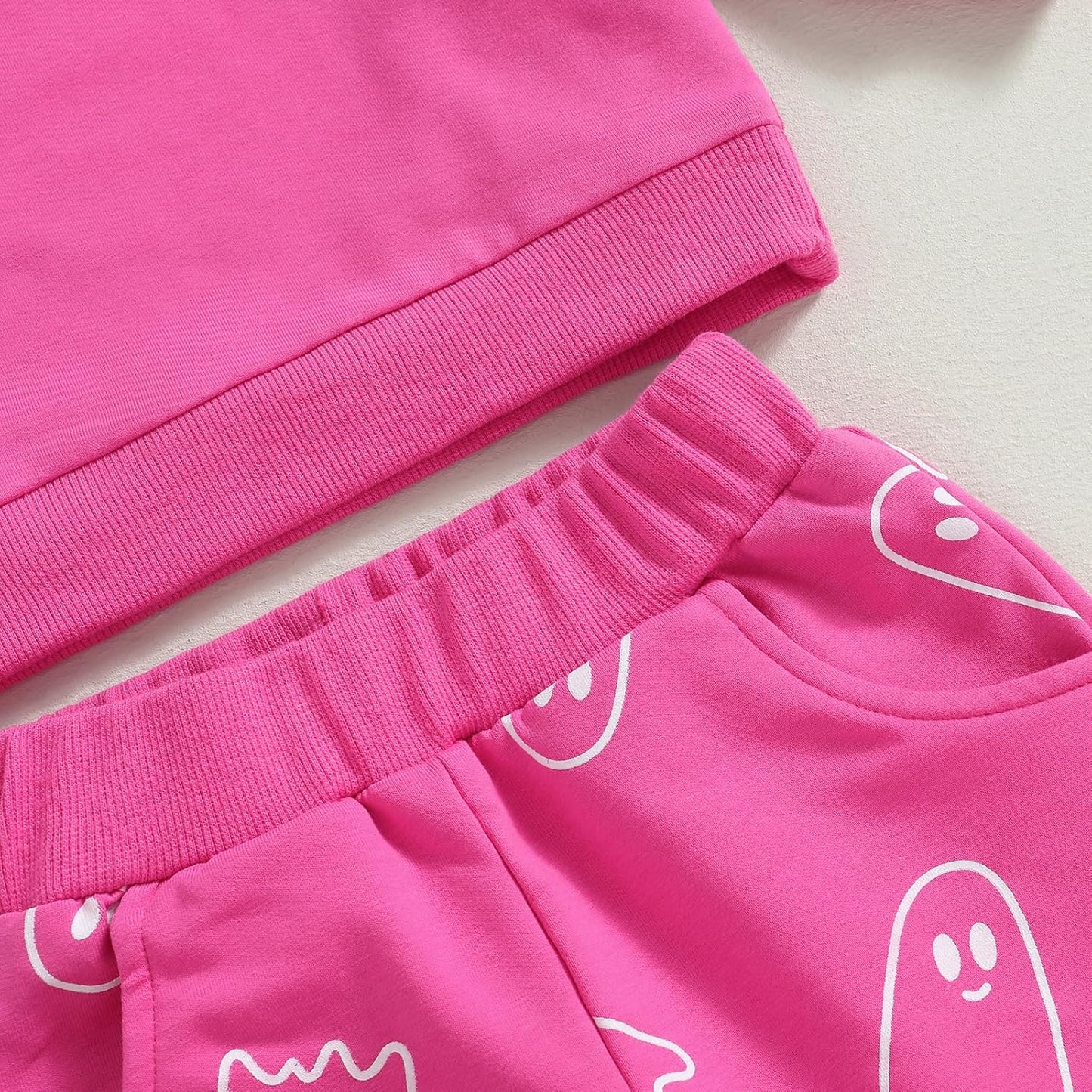 0-4T Toddler Boy Girl Halloween Outfit Fall Clothes Ghost Long Sleeve Sweatshirt Top Pants Baby Halloween Clothes