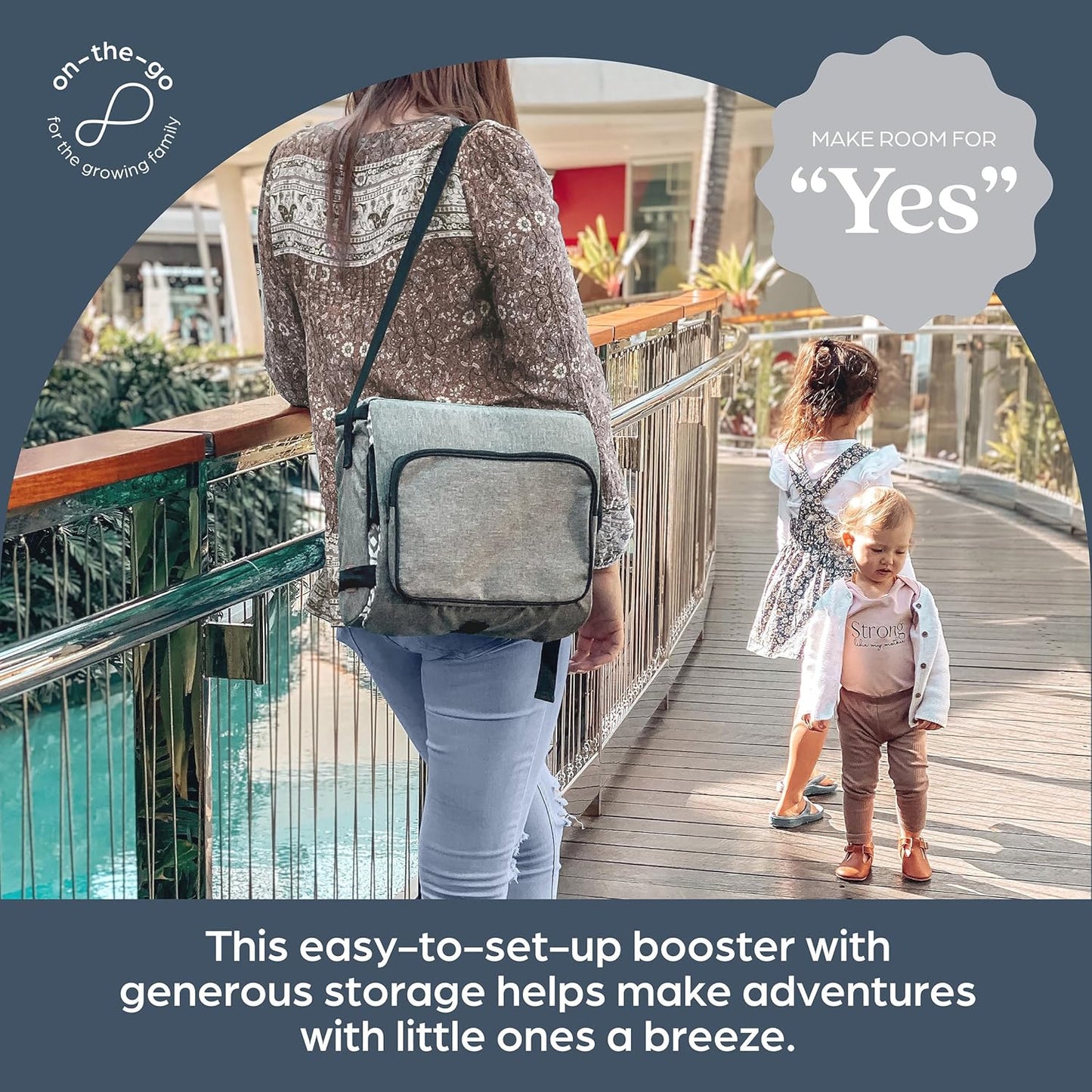 Dreambaby Grab βN Go Travel Booster Seat β Portable Toddler High Chair for Dining (6M-5Y) with Storage & Shoulder Strap