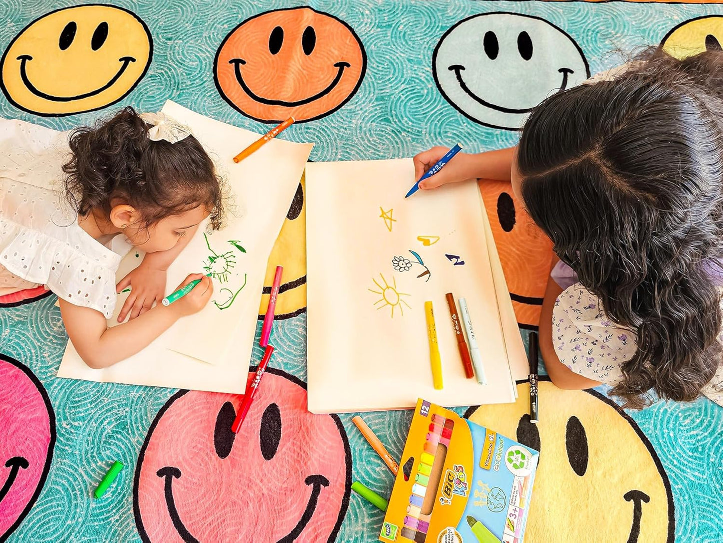 OLEEK Large Classroom Rug Elementary 6x9 - Classroom Rugs for Kids Room - Classroom Carpet Elementary - Kids playroom Rug 6 x 9 - Preschool Rugs for Classroom - Schoolgirl Style Classroom Decor